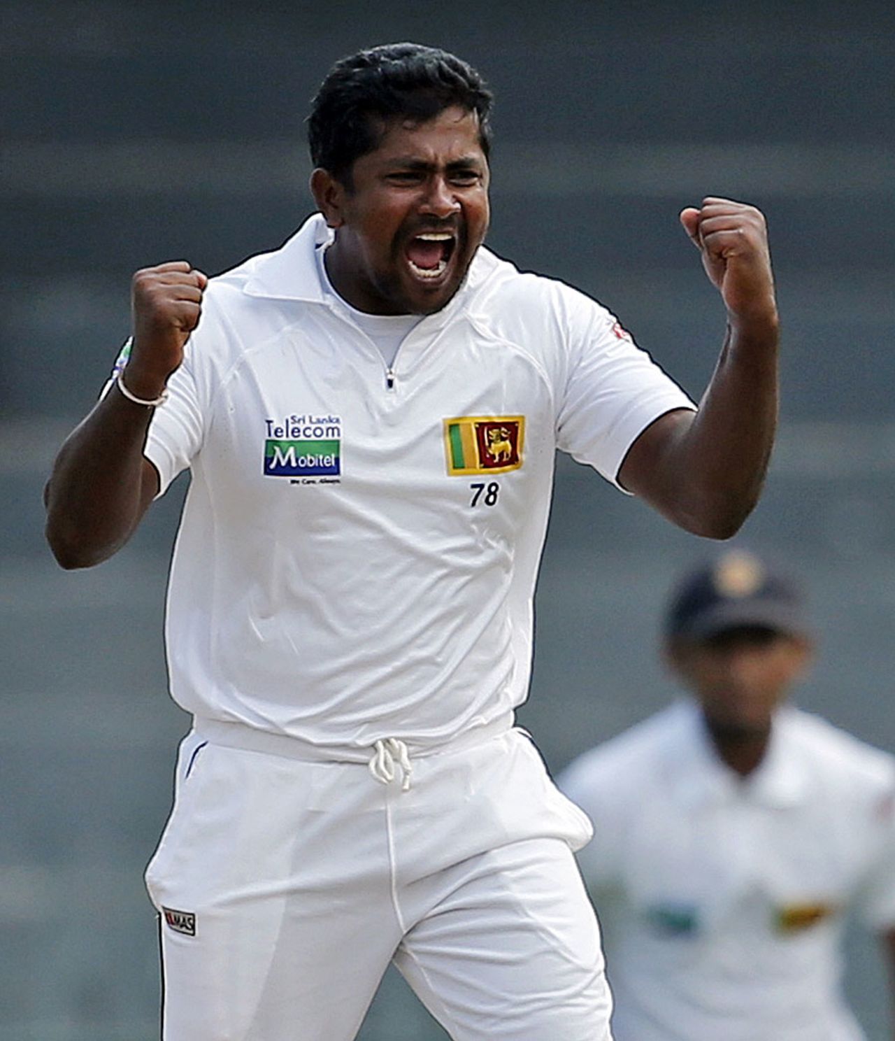 Rangana Herath struck in his first over on his 35th birthday, Sri Lanka v Bangladesh, 2nd Test, 4th day, Colombo, March 19, 2013