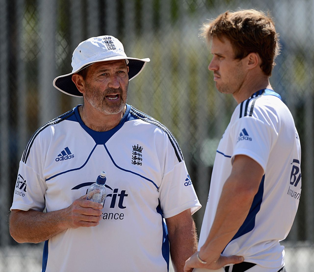 Graham Gooch has a word with Nick Compton, Auckland, March 21, 2013