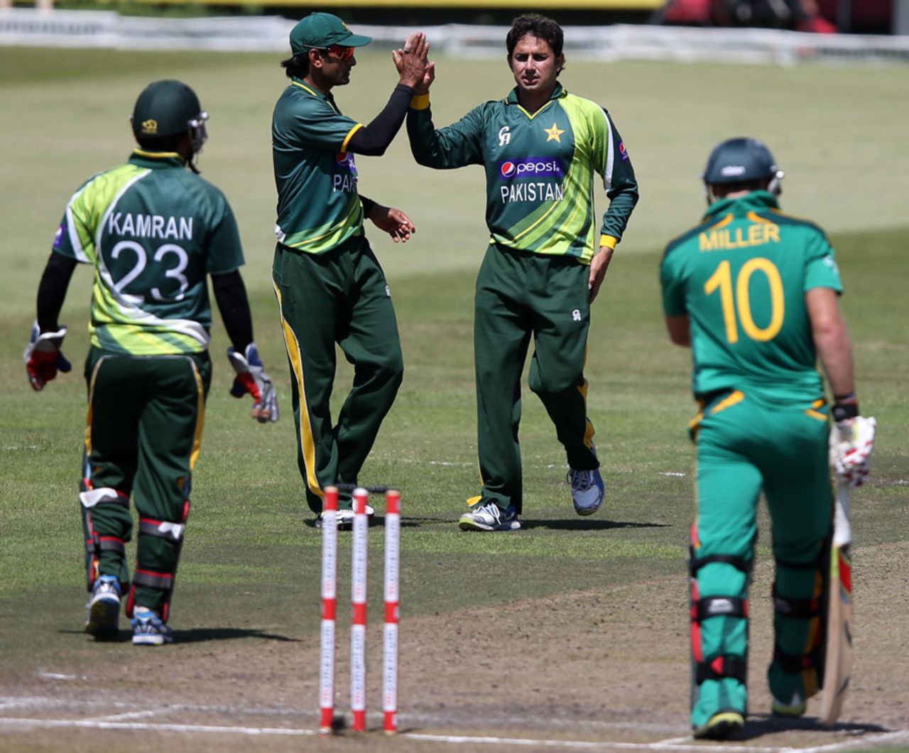 David Miller is dismissed by Saeed Ajmal, South Africa v Pakistan, 4th ODI, Durban, March 21, 2013