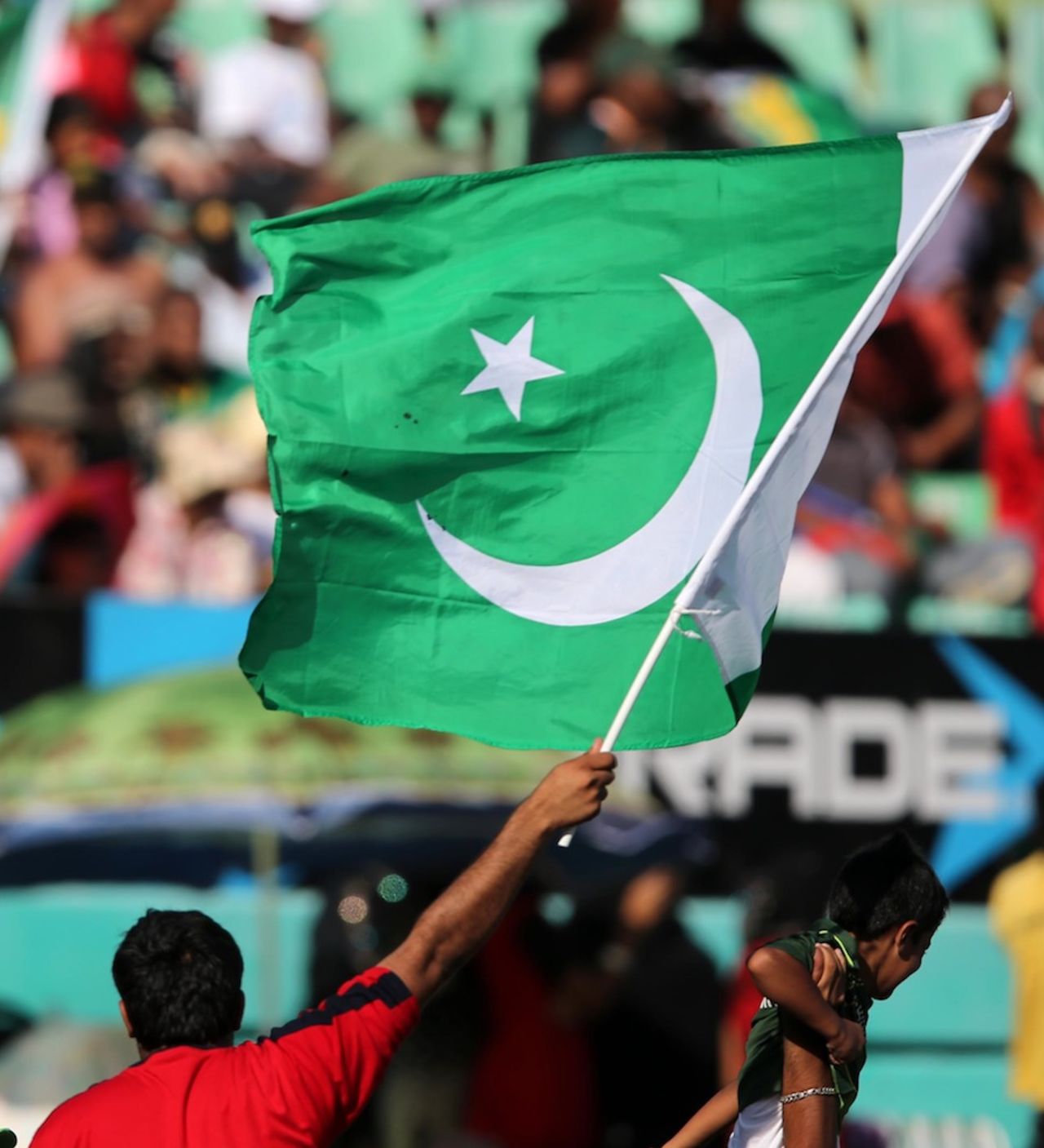 A Pakistan fan waves his flag at Kingsmead, South Africa v Pakistan, 4th ODI, Durban, March 21, 2013
