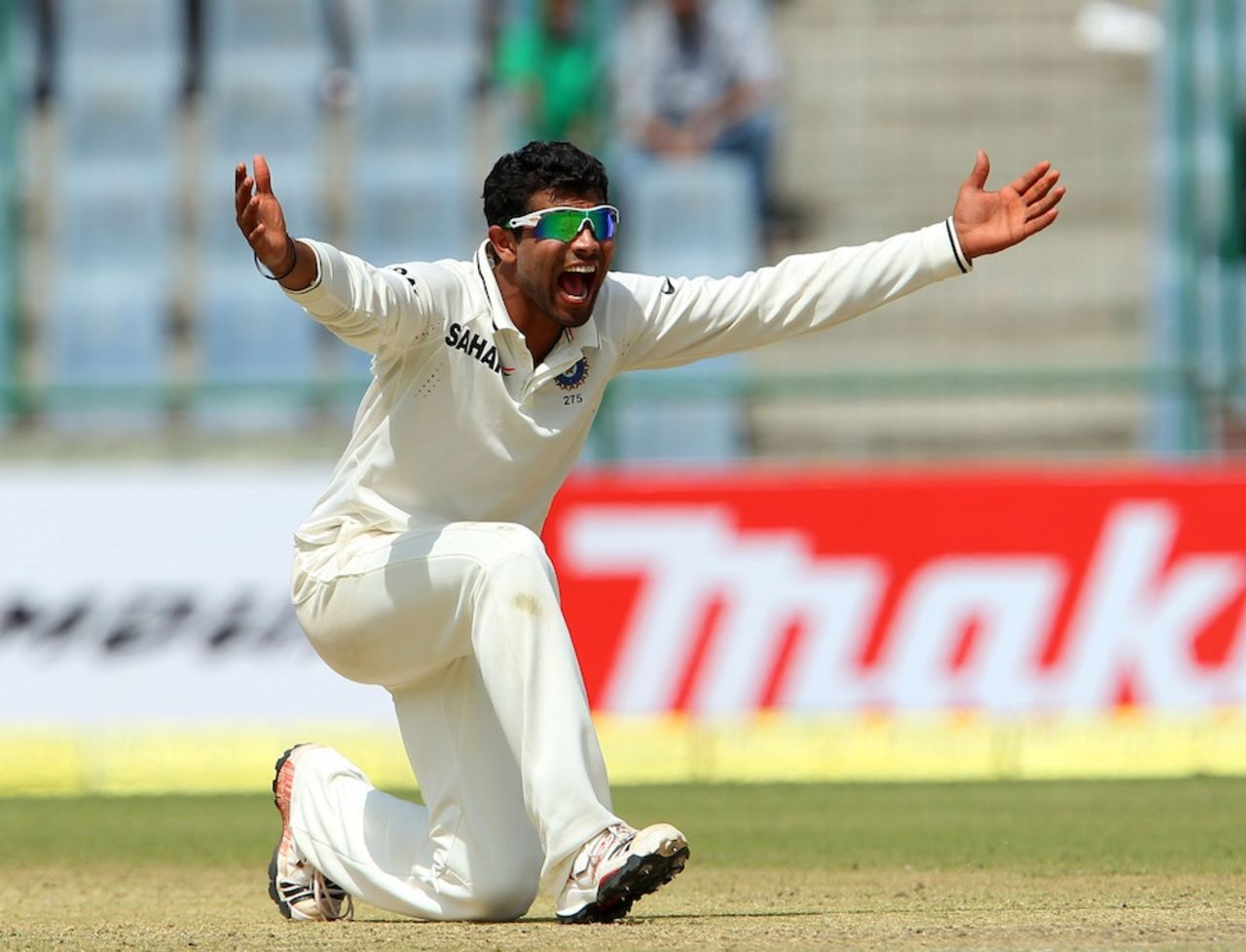 Ravindra Jadeja appeals for a wicket, India v Australia, 4th Test, Delhi, 1st day, March 22, 2013