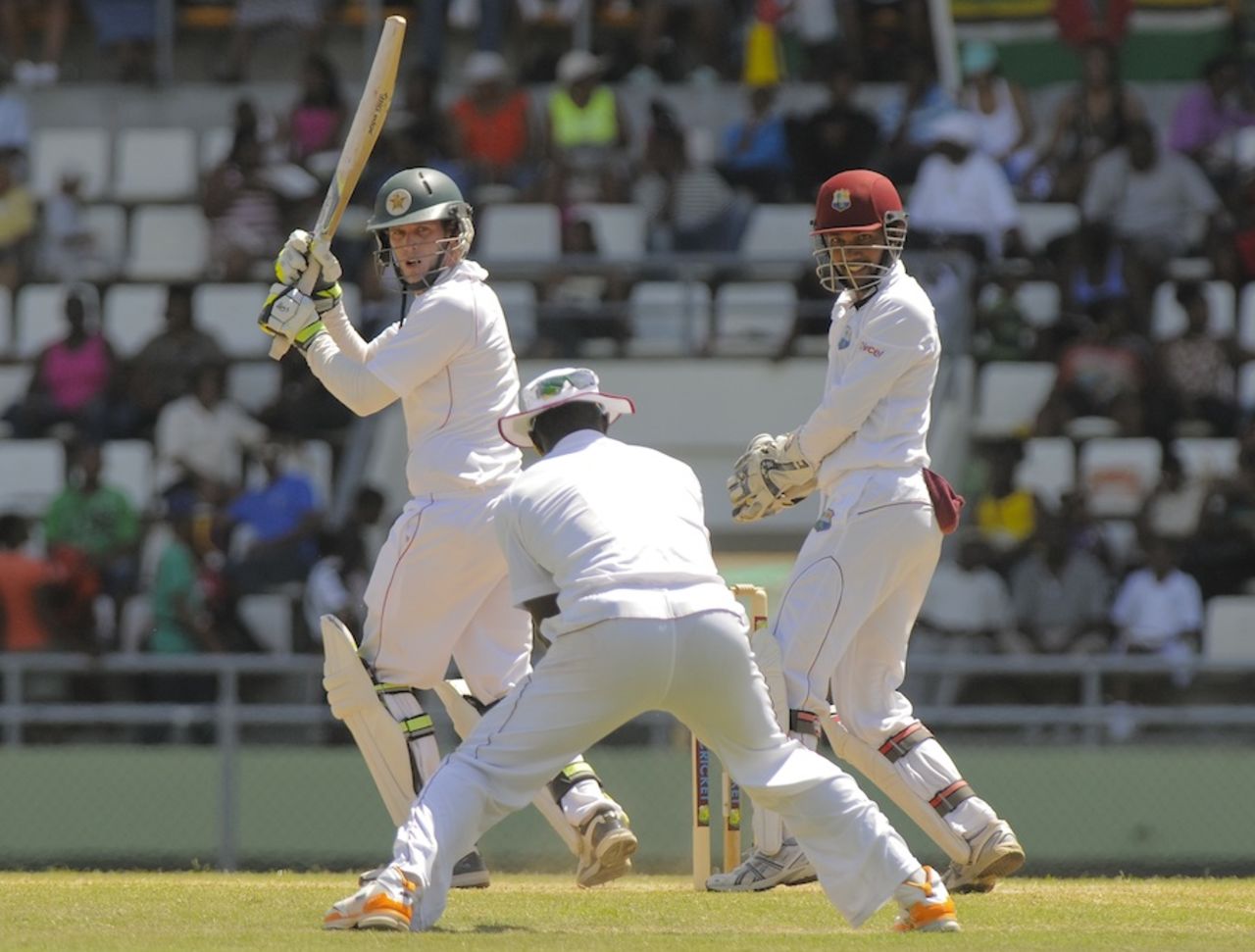 Darren Sammy catches Malcolm Waller at leg slip, West Indies v Zimbabwe, 2nd Test, Dominica, 3rd day, March 22, 2013