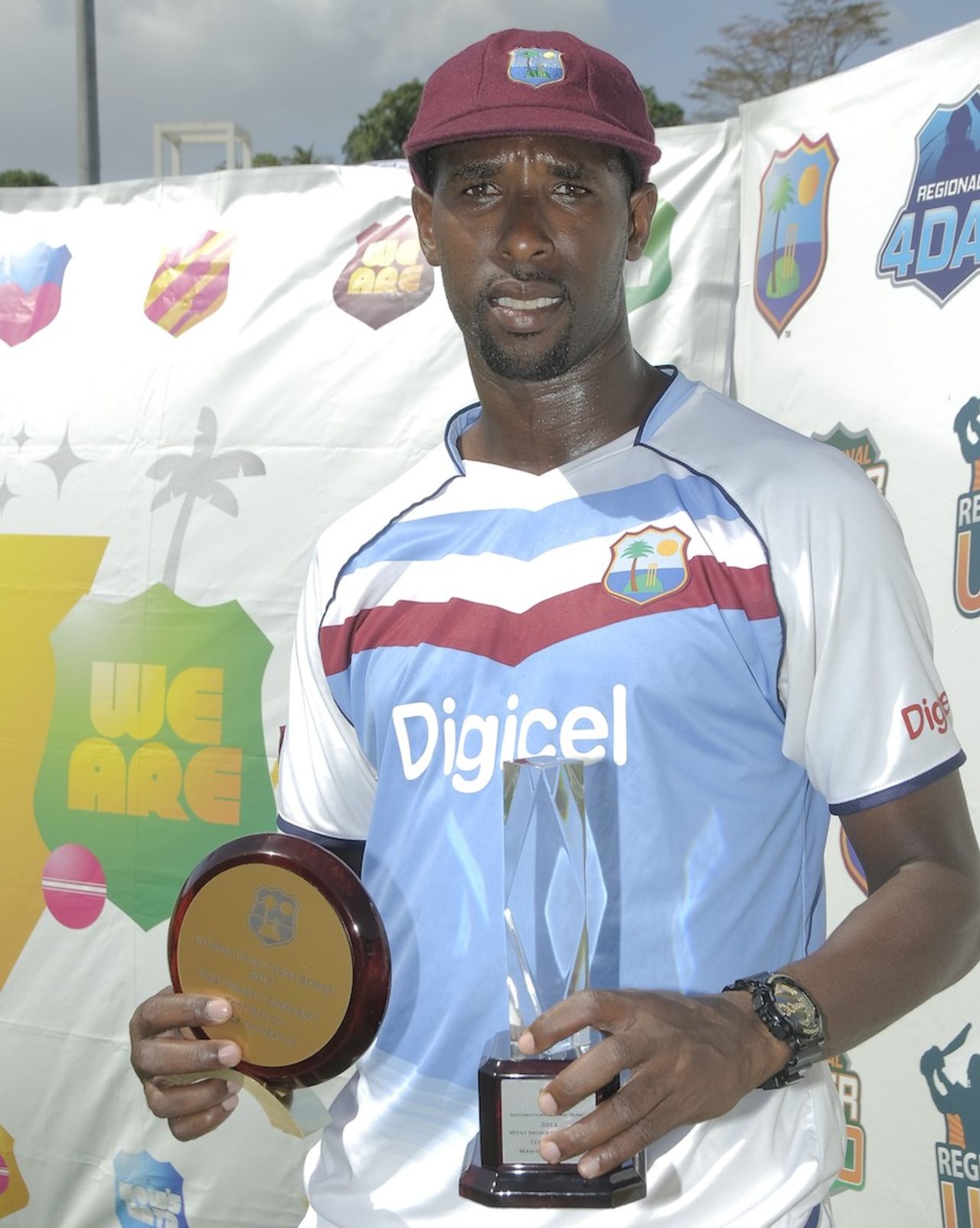 Shane Shillingford was the Man of the Match and Series, West Indies v Zimbabwe, 2nd Test, Dominica, 3rd day, March 22, 2013
