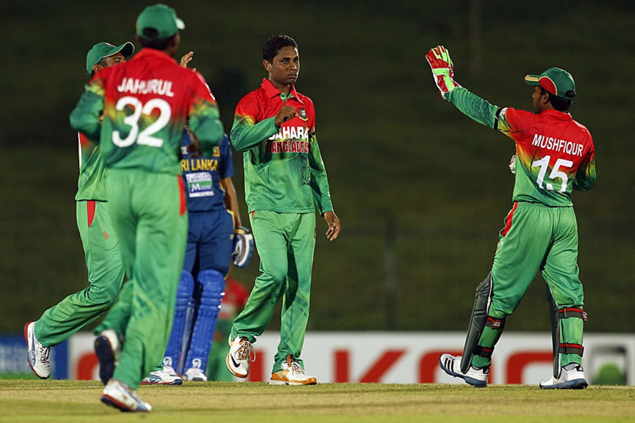 Sohag Gazi dismissed Kushal Janith Perera for 42, Sri Lanka v Bangladesh, 1st ODI, Hambantota, March 23, 2013