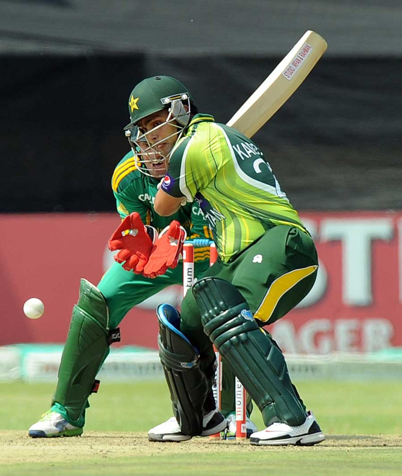 Kamran Akmal cuts, South Africa v Pakistan, 5th ODI, Benoni, March 24, 2013
