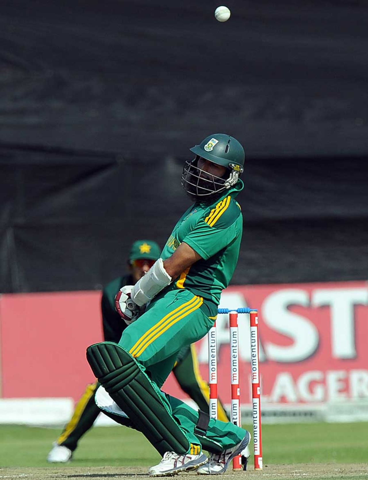 Hashim Amla evades a short one, South Africa v Pakistan, 5th ODI, Benoni, March 24, 2013
