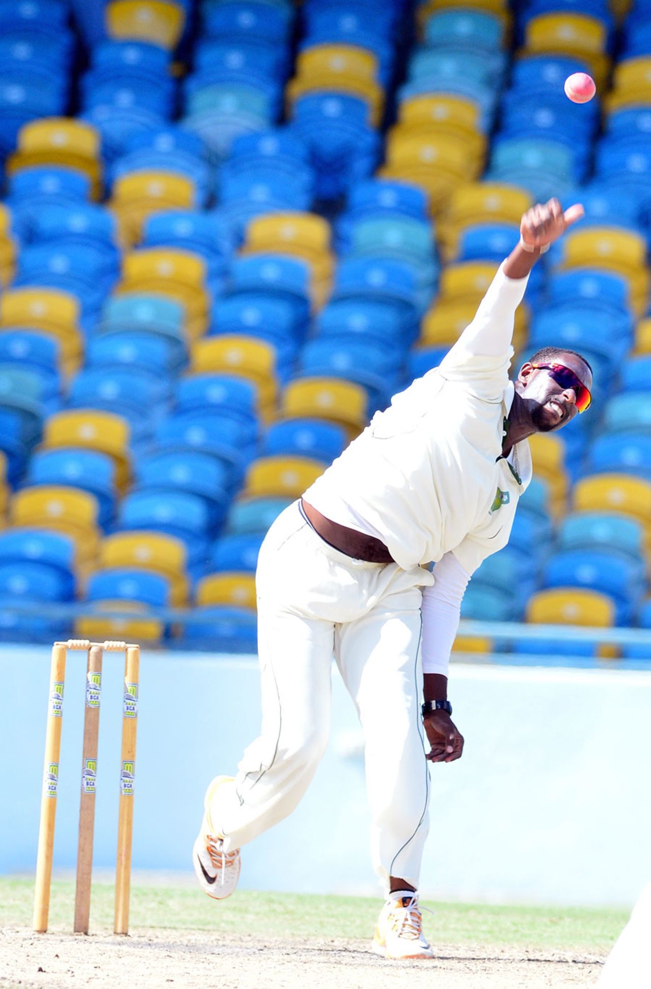 Shane Shillingford picked up eight wickets for 82 runs, Barbados v Windward Islands, Regional Four Day Competition, Bridgetown, March 25, 2013