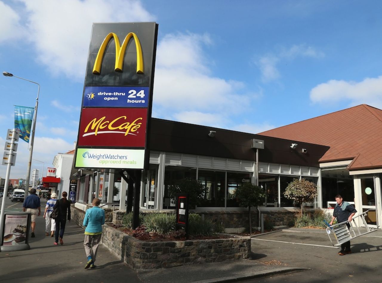 Merivale McDonalds, where Jesse Ryder was found by police and taken to hospital, March 28, 2013