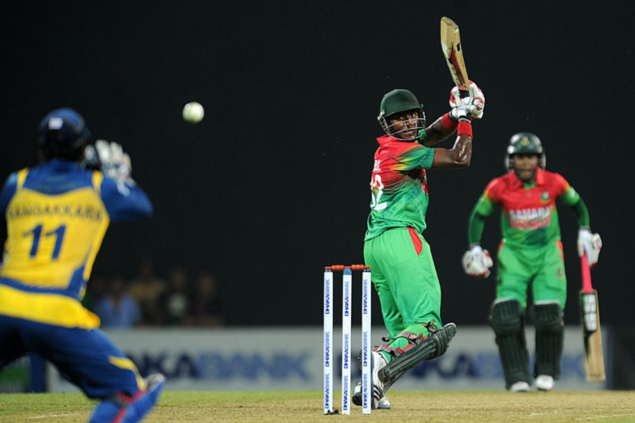 Jahurul Islam edges behind to Kumar Sangakkara, Sri Lanka v Bangladesh, 3rd ODI, Pallekele, March 28, 2013