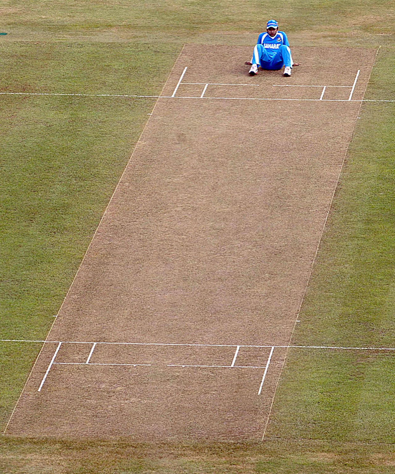 Mushfiqur Rahim sits at one end of the pitch, Pallekele, March 30, 2013