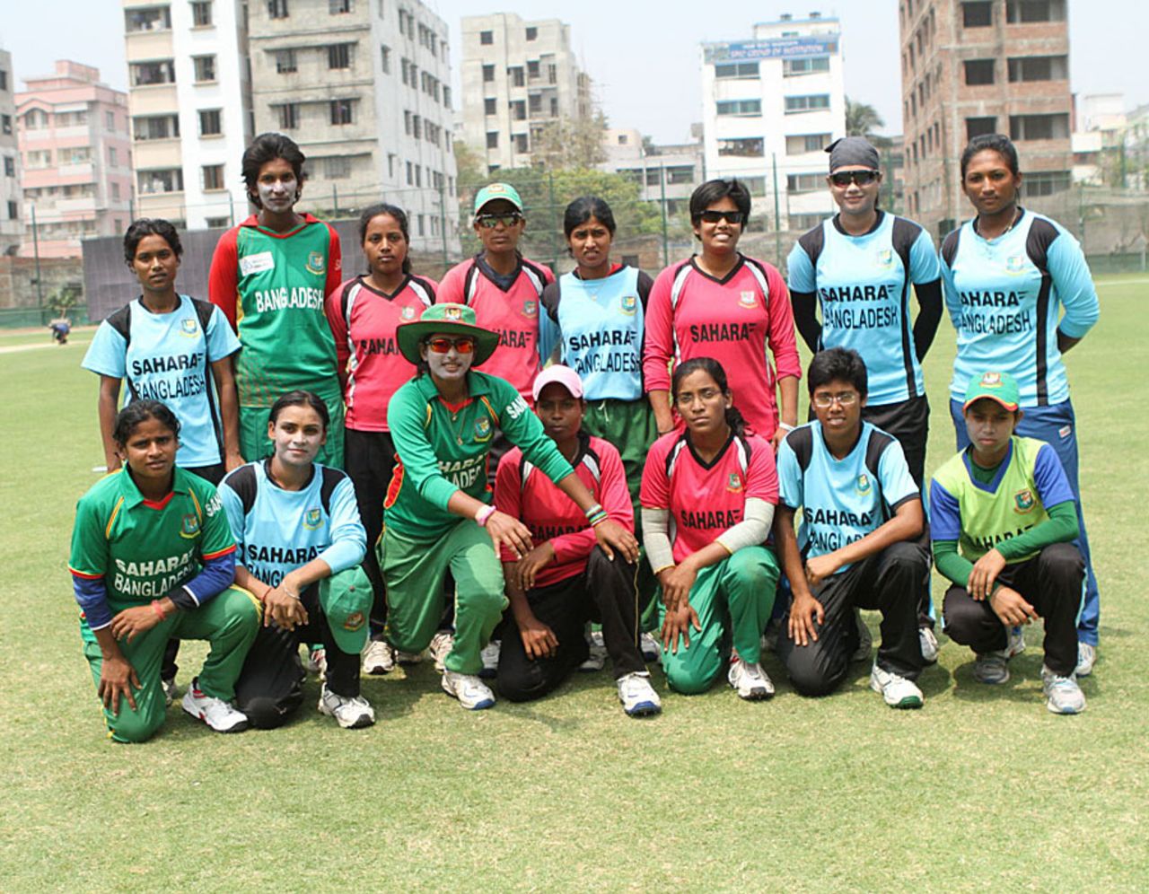 Bangladesh players at a photo session during training, Mirpur, March 30, 2013