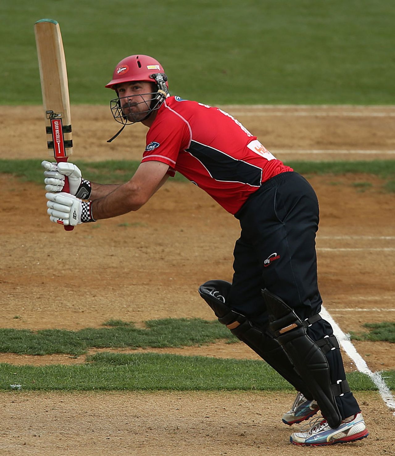 Shanan Stewart clicks to the on side, Auckland v Canterbury, Ford Trophy, final, Auckland, March 31, 2013