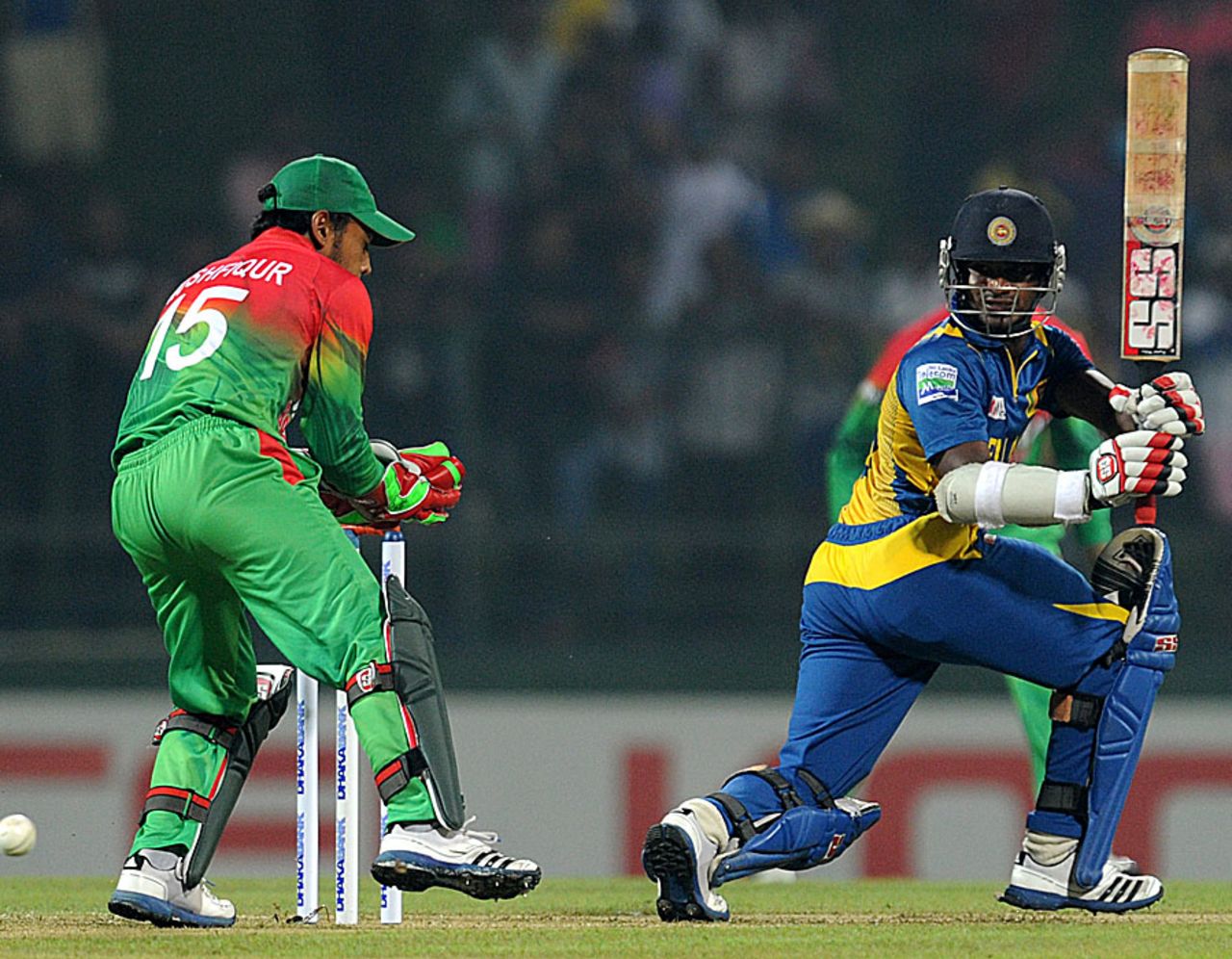 Kusal Perera plays the ball fine, Sri Lanka v Bangladesh, only Twenty20, Pallekele, March 31, 2013