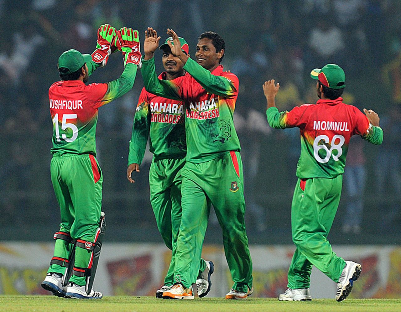 Sohag Gazi took the early wicket of Dilshan Munaweera, Sri Lanka v Bangladesh, only Twenty20, Pallekele, March 31, 2013
