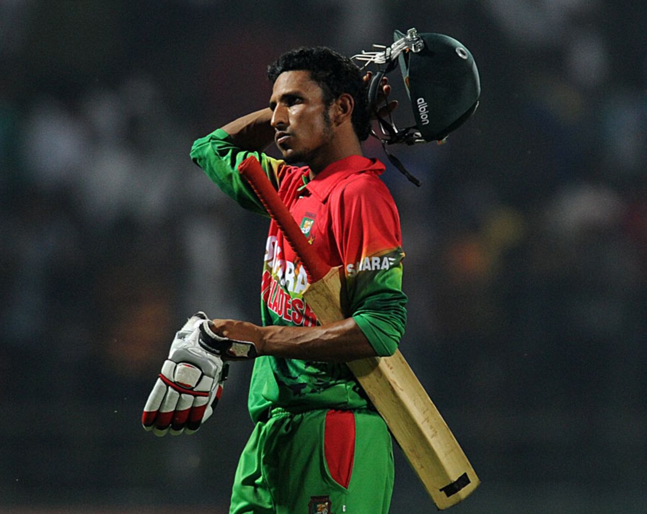 Nasir Hossain had a rare failure on what has a successful tour for him, Sri Lanka v Bangladesh, only Twenty20, Pallekele, March 31, 2013