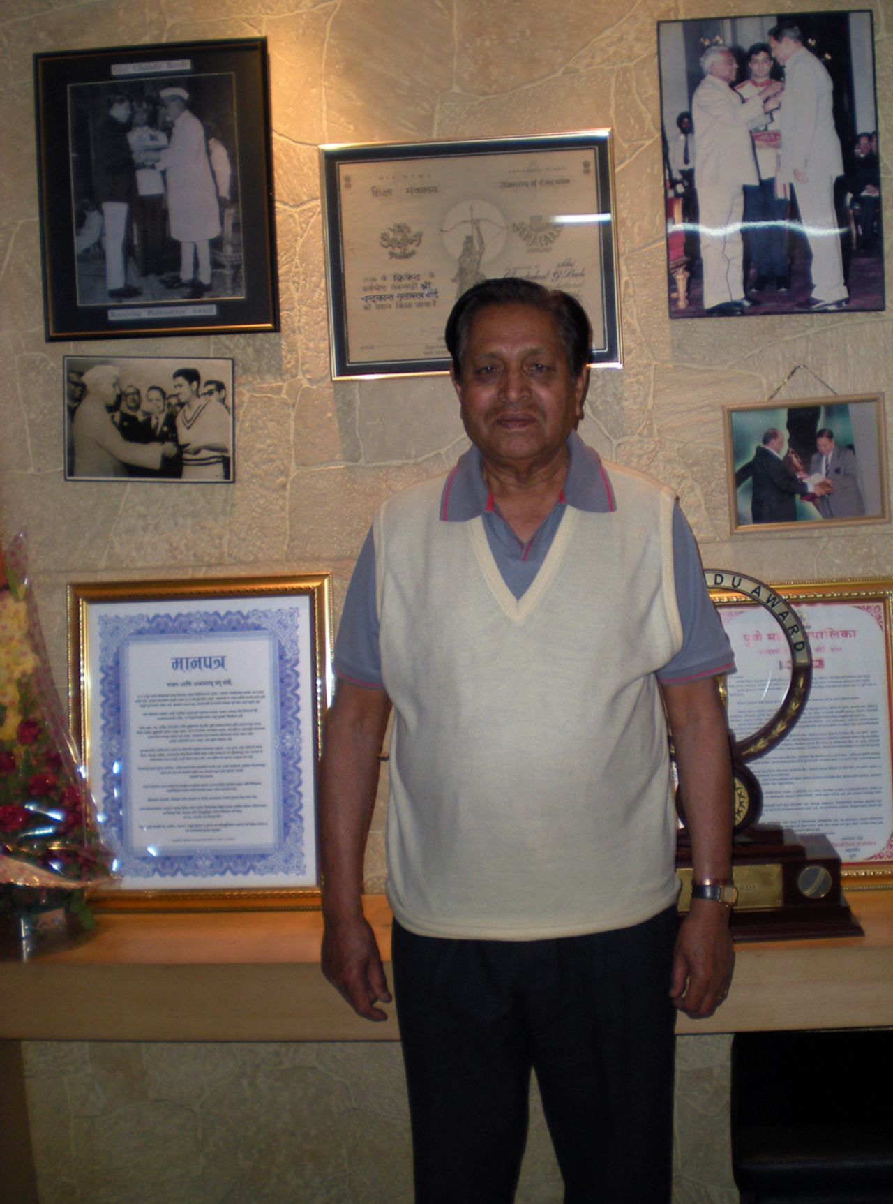 Chandu Borde at his home in Pune, February 18, 2013