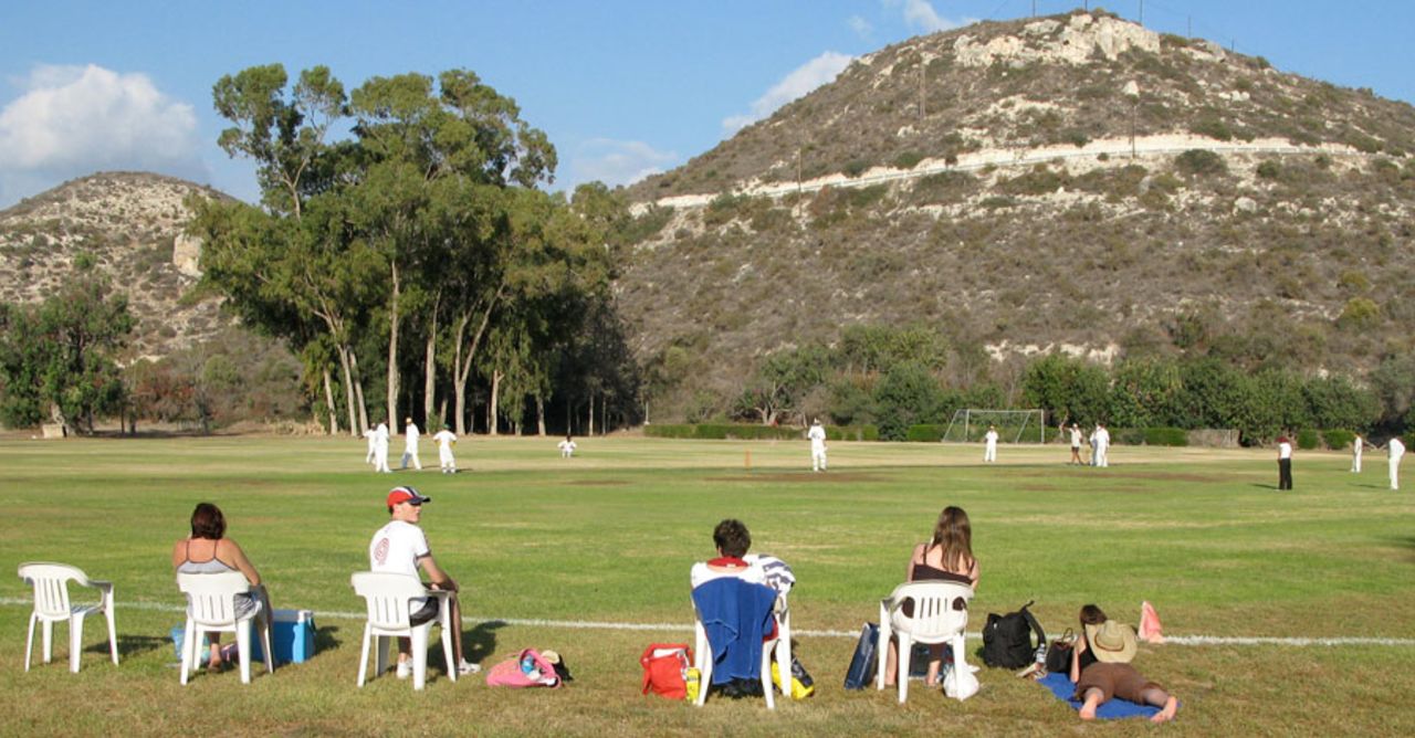 A game at the Happy Valley Sports Ground, near Limassol, Cyprus