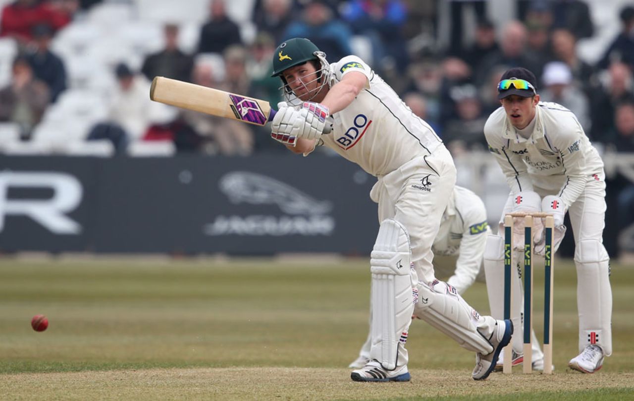 Riki Wessels made 30 before being run out, Nottinghamshire v Middlesex, County Championship, Division One, Trent Bridge, 1st day, April 10, 2013