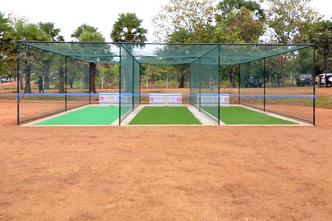 Net facilities at the Oddusudan ground, near Mullaitivu, Sri Lanka