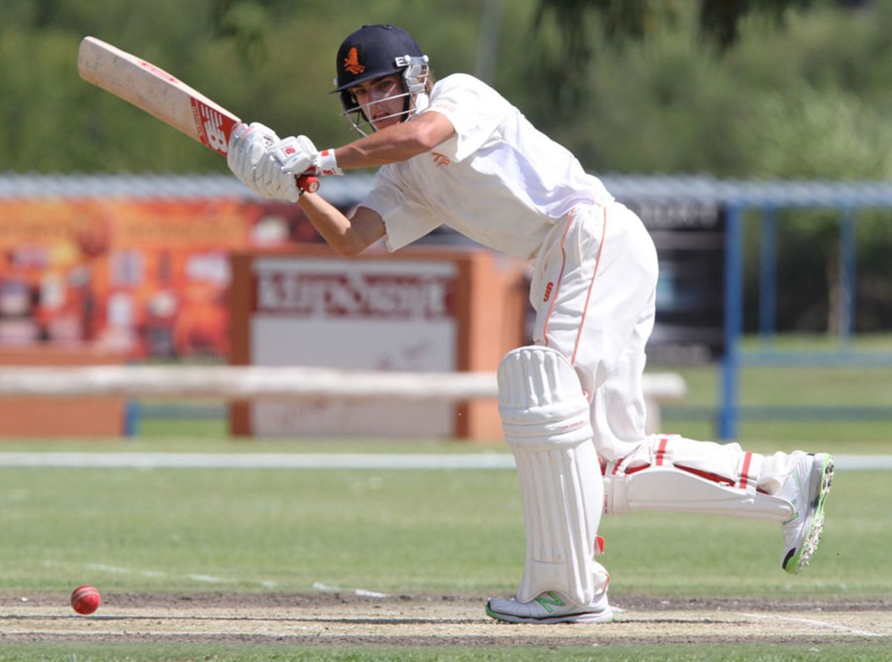 Michael Rippon plays to the leg side, Namibia v Netherlands, ICC Intercontinental Cup 2011-13, 2nd day, Windhoek, April 12, 2013