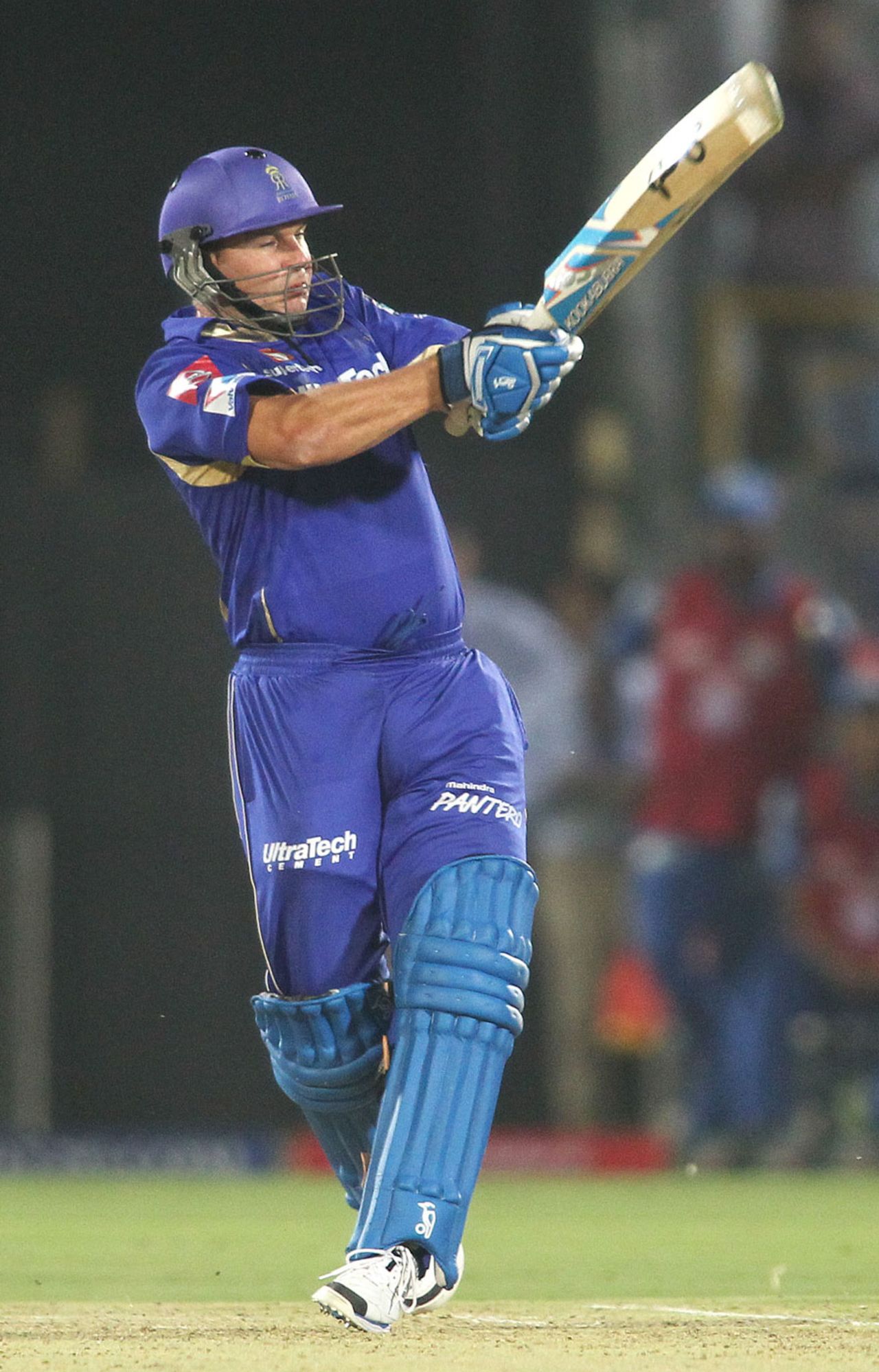 Brad Hodge plays a pull shot, Rajasthan Royals v Mumbai Indians, IPL 2013, Jaipur, April 17, 2013