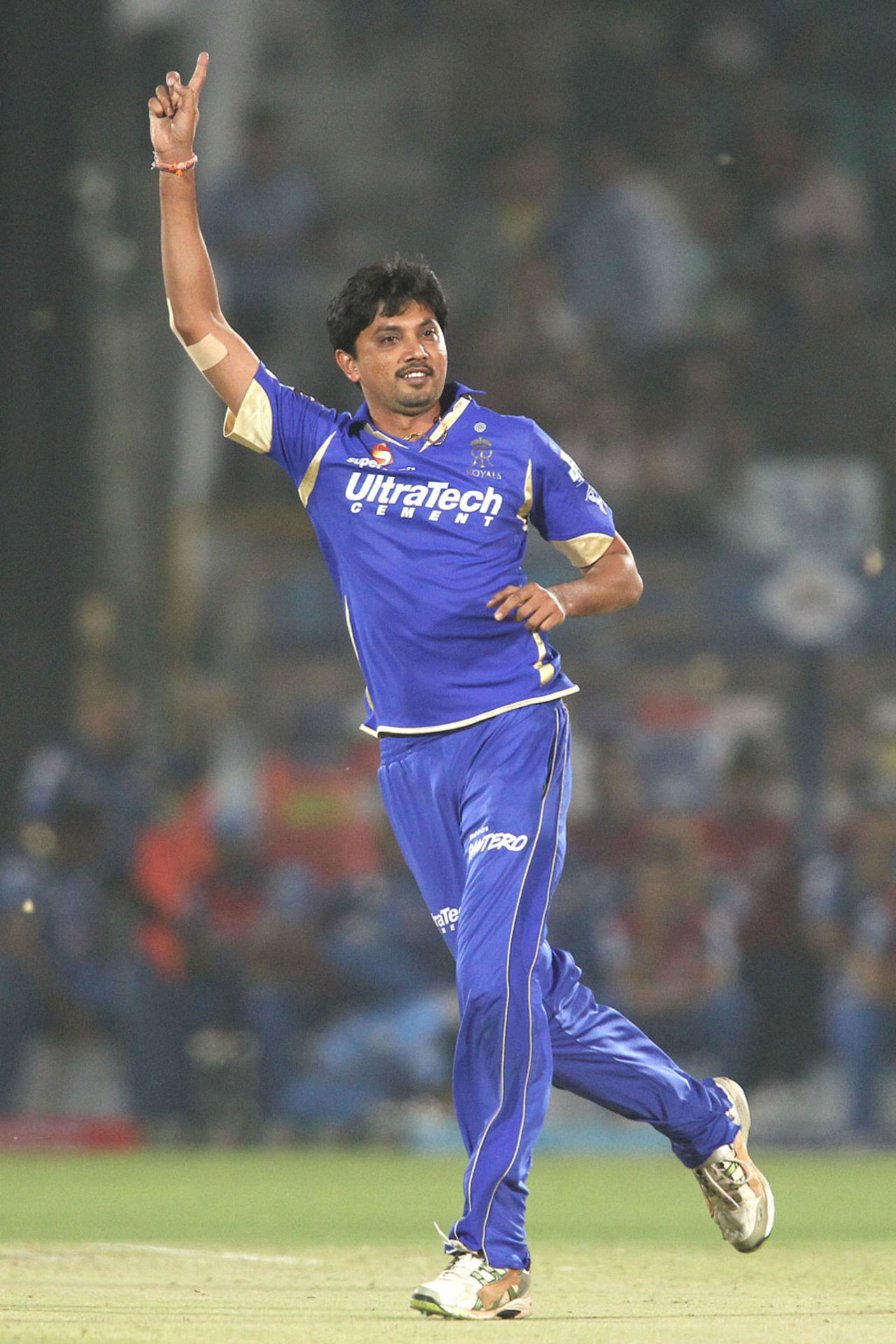 Siddharth Trivedi picked up the crucial wicket of Rohit Sharma, Rajasthan Royals v Mumbai Indians, IPL 2013, Jaipur, April 17, 2013