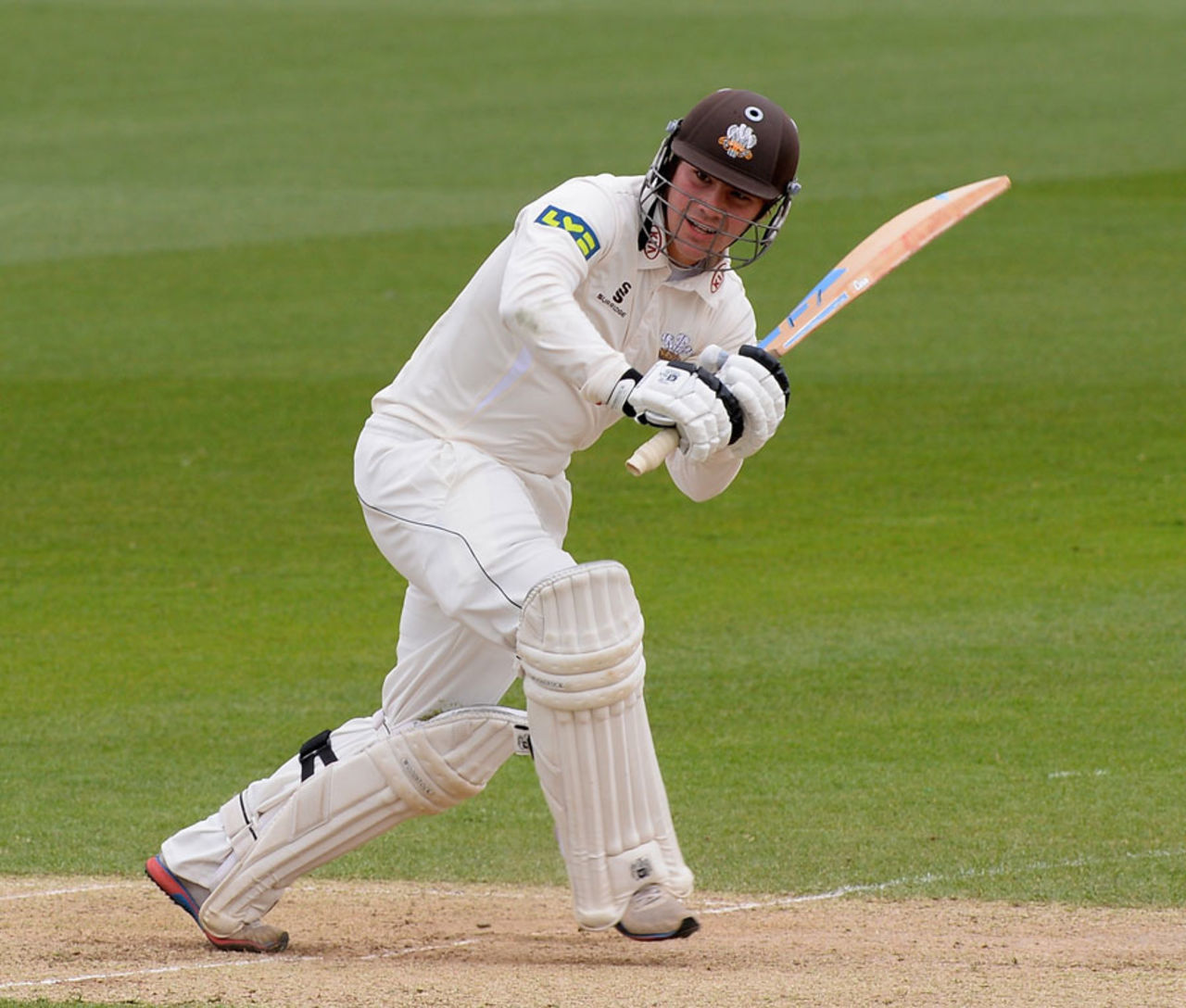 Rory Burns started solidly opening the batting, Surrey v Somerset, County Championship, Division One, The Oval, 2nd day, April 18, 2013