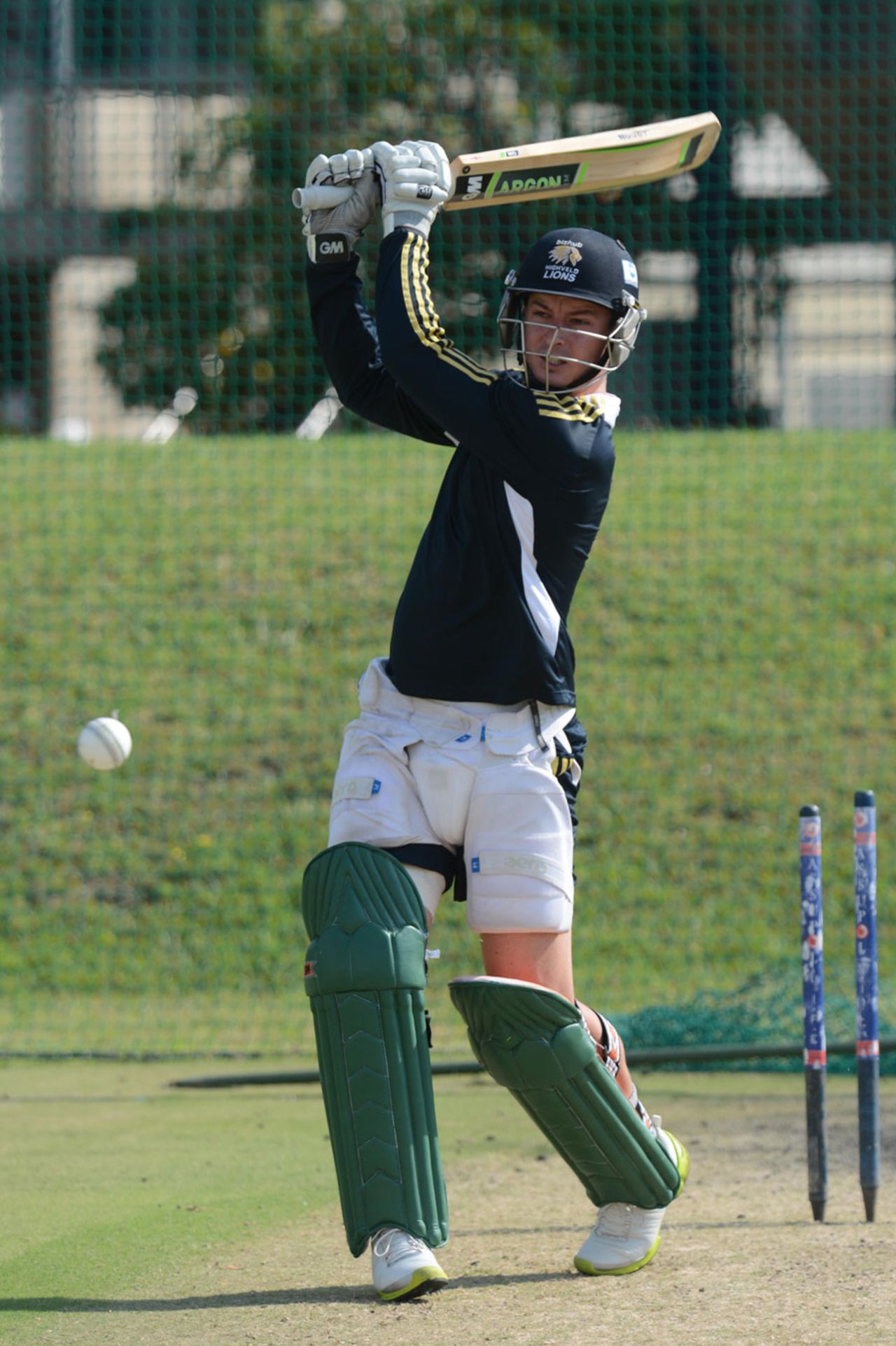 Jean Symes hits out in the South Africa Emerging Squad nets, Pretoria, April 18, 2013