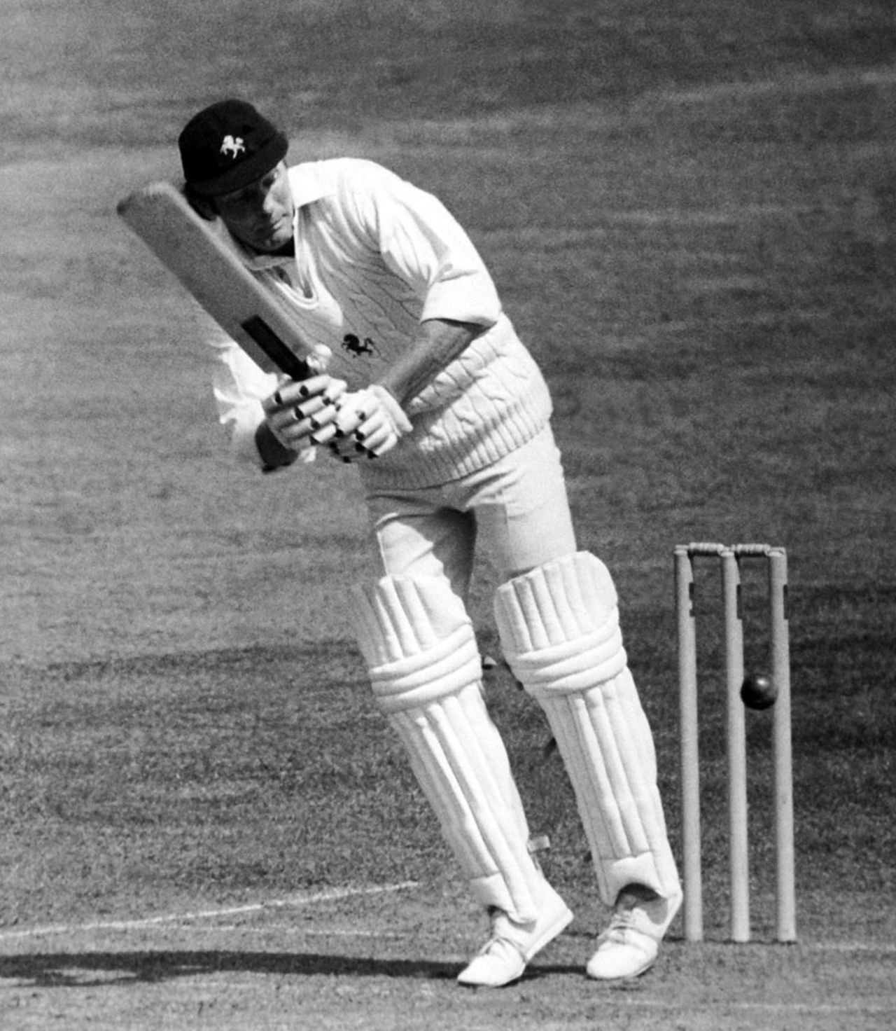 Mike Denness plays through the leg side, Middlesex v Kent, Lord's, April 30, 1975