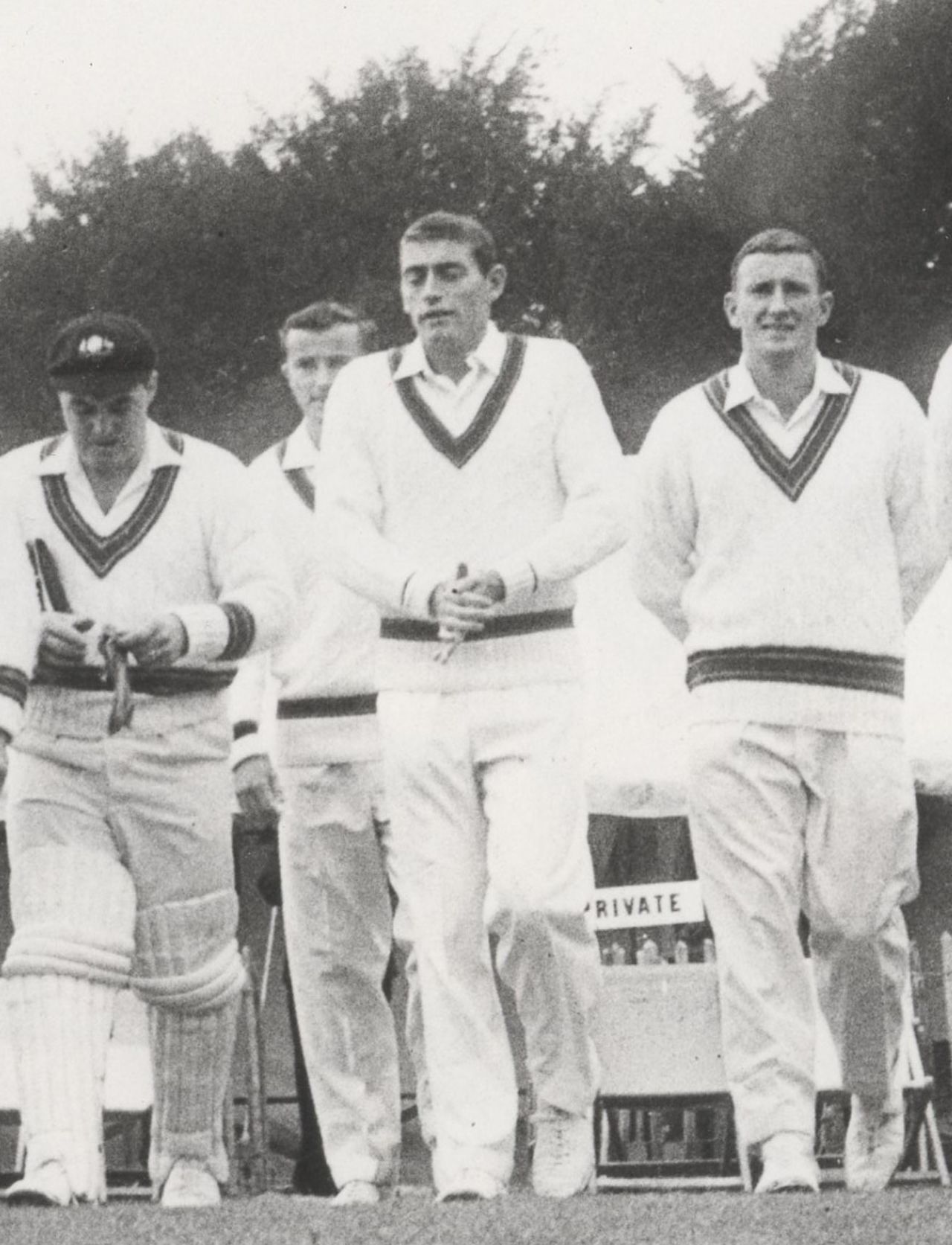 Jack Potter along with his Australian team-mates during the 1964 Ashes, Arundel, 1964