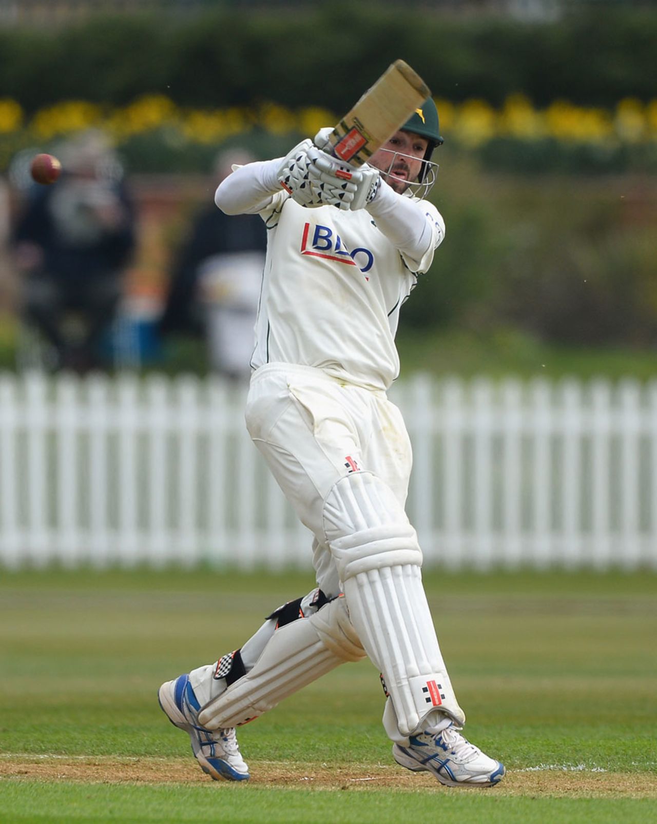 Ed Cowan plays a pull shot, Derbyshire v Nottinghamshire, County Championship, Division One, Derby, 2nd day, April 25, 2013