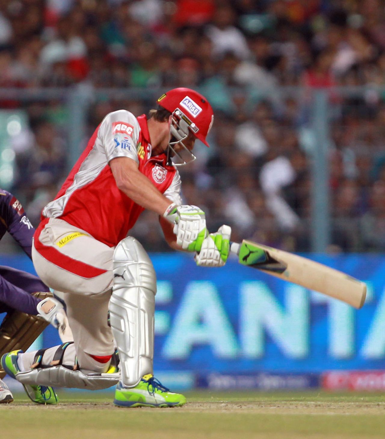 Adam Gilchrist hits to the off side, Kolkata Knight Riders v Kings XI Punjab, IPL, Kolkata, April 26, 2013