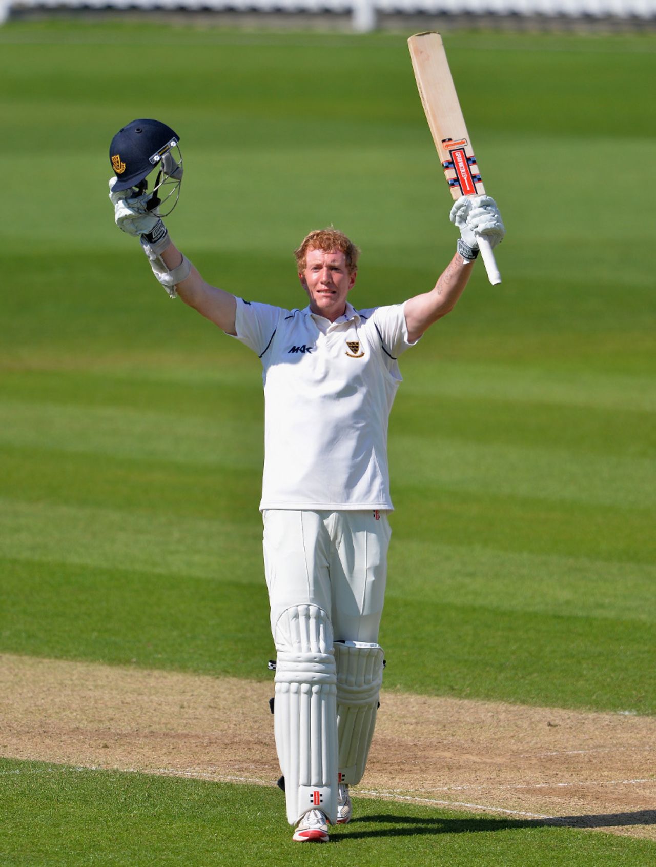 Luke Wells reached his maiden double hundred, Surrey v Sussex, County Championship, Division One, The Oval, 3rd day, April 26, 2013