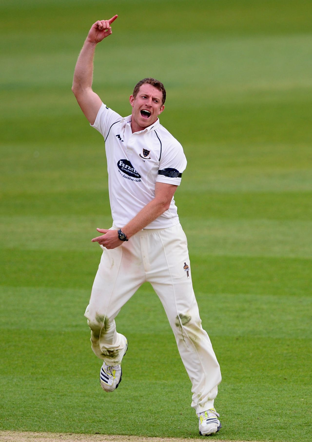 James Anyon appeals for a wicket, Surrey v Sussex, County Championship, Division One, The Oval, 1st day, April, 24, 2013