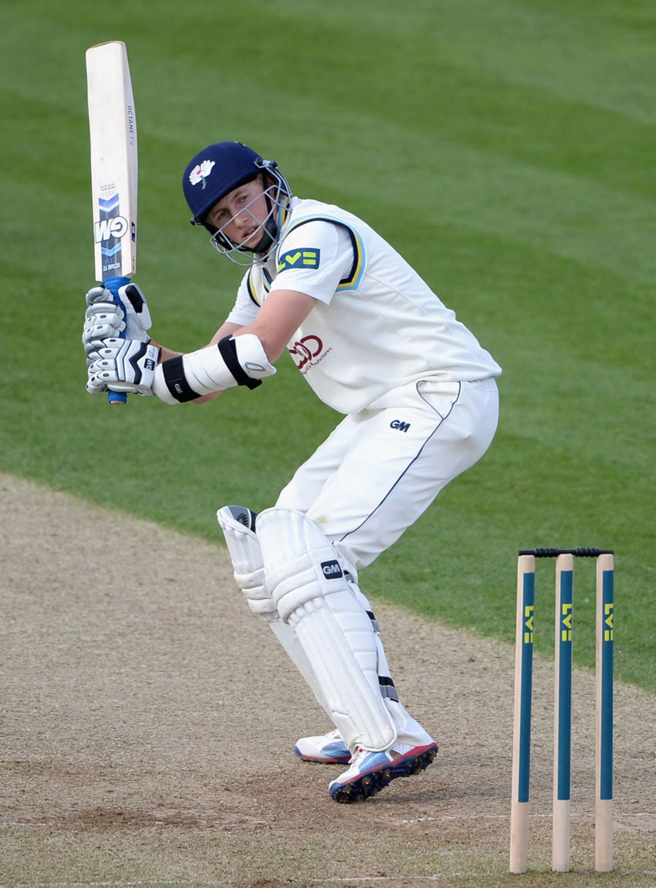 Joe Root made 49 before being bowled, Durham v Yorkshire, County Championship, Division One, Chester-le-Street, 2nd day, April 25, 2013