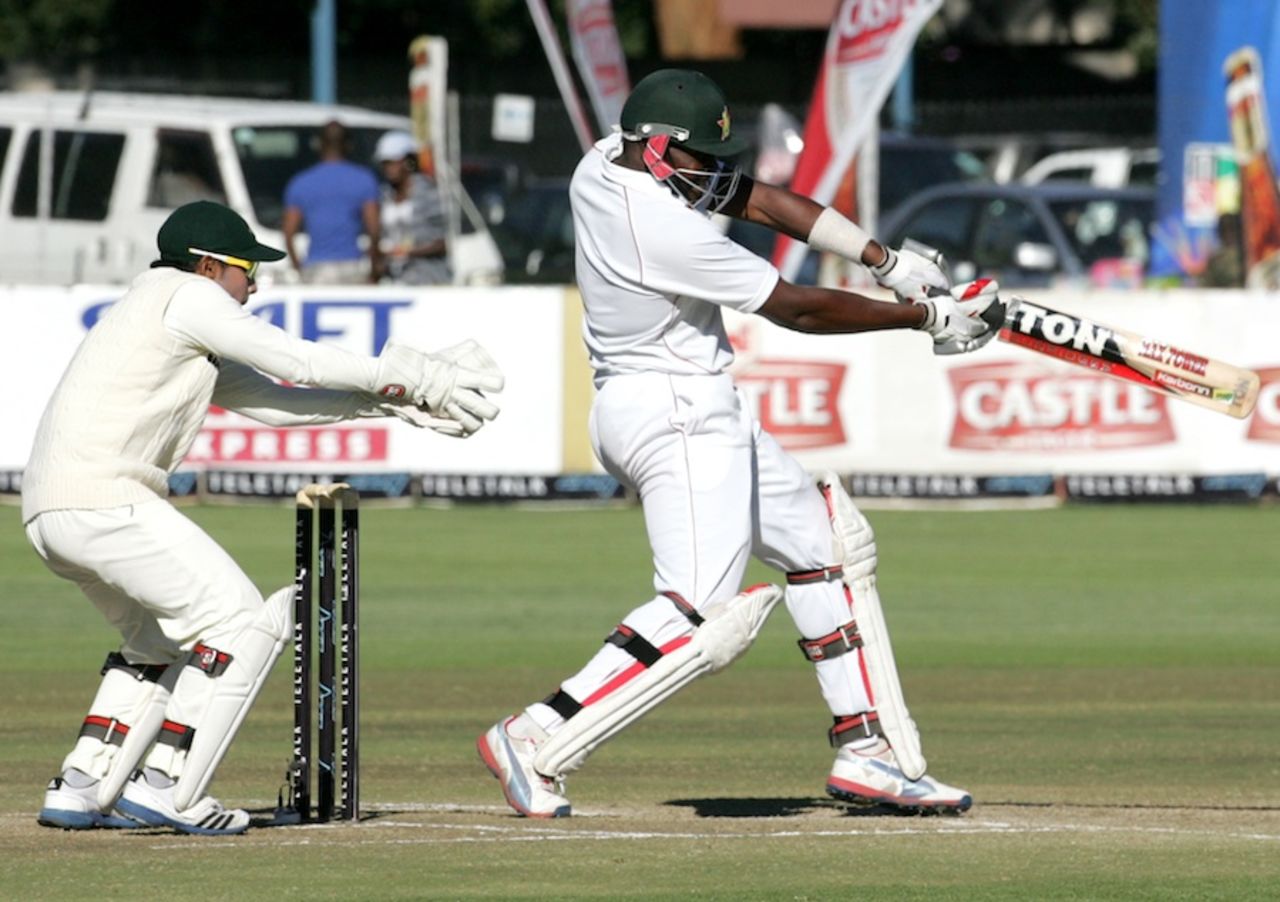 Hamilton Masakadza was on 46 at stumps, Zimbabwe v Bangladesh, 2nd Test, Harare, 4th day, April 28, 2013