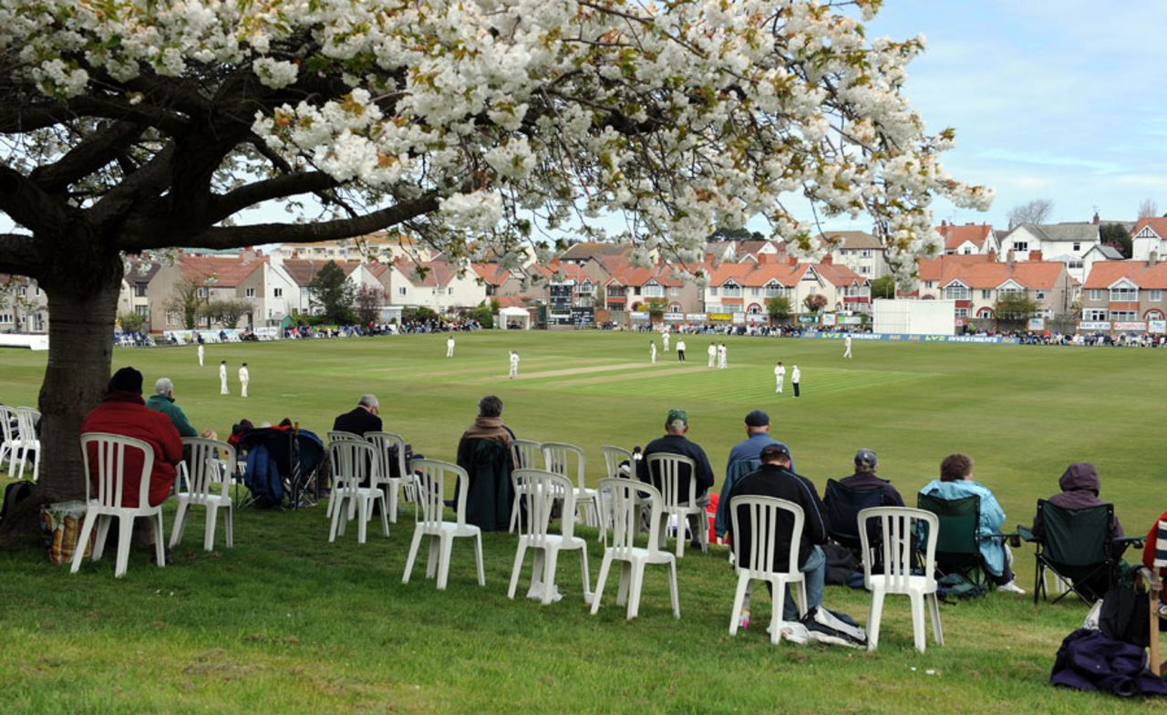 A general view of the ground, Glamorgan v Lancashire, County Championship, Division Two, Colwyn Bay, 1st day, May 1, 2012