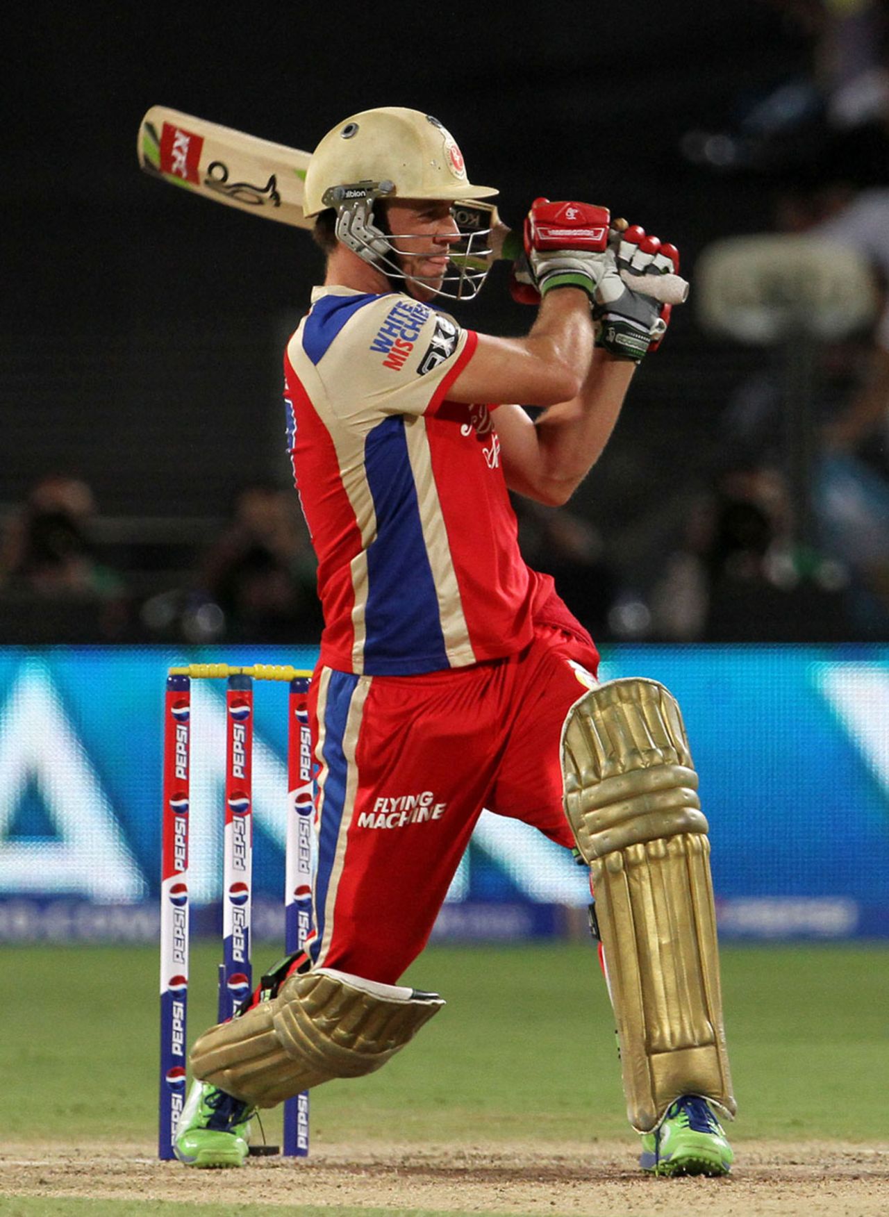 AB de Villiers slammed a 23-ball 50, Pune Warriors v Royal Challengers Bangalore, IPL 2013, Pune, May 2, 2013