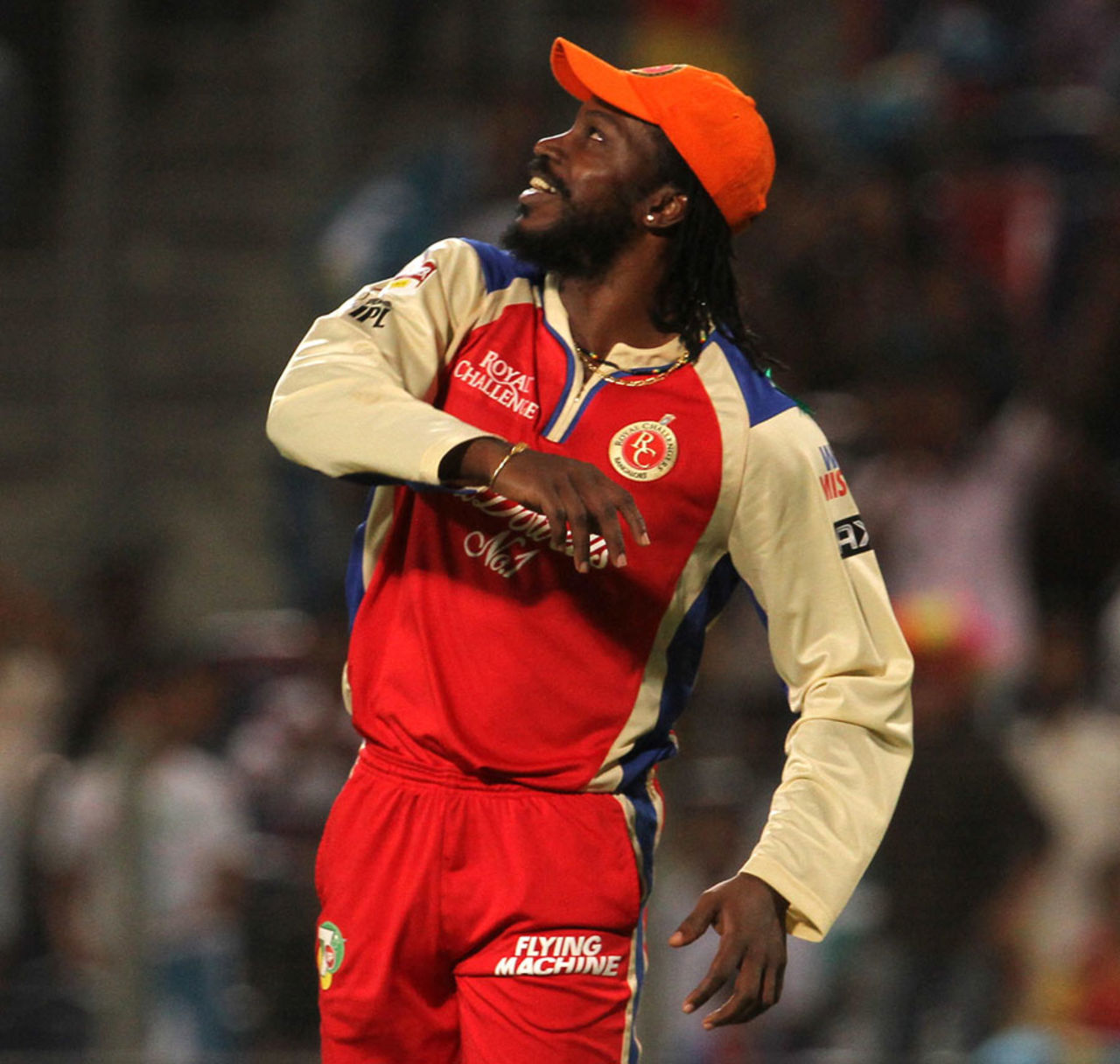 Chris Gayle took the catch to dismiss Angelo Mathews, Pune Warriors v Royal Challengers Bangalore, IPL 2013, Pune, May 2, 2013