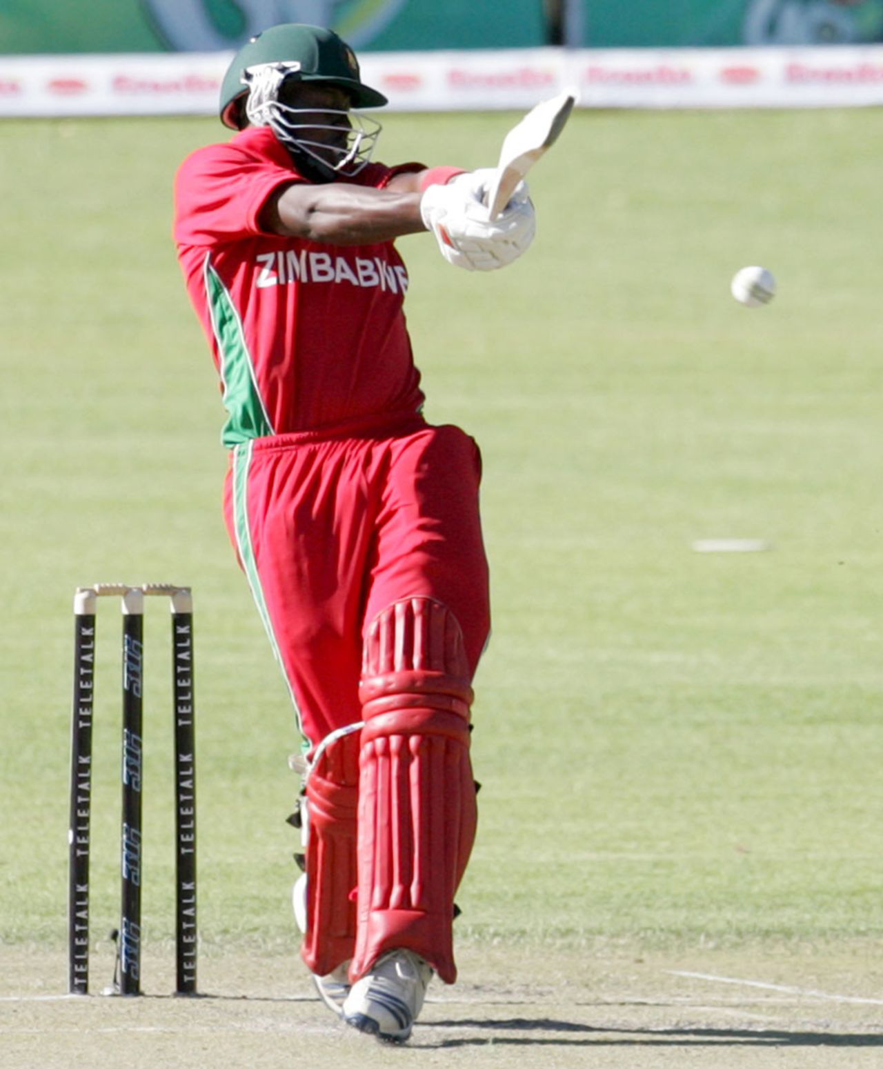 Shingi Masakadza pulls to the leg side, Zimbabwe v Bangladesh, 1st ODI, Bulawayo, May 3, 2013