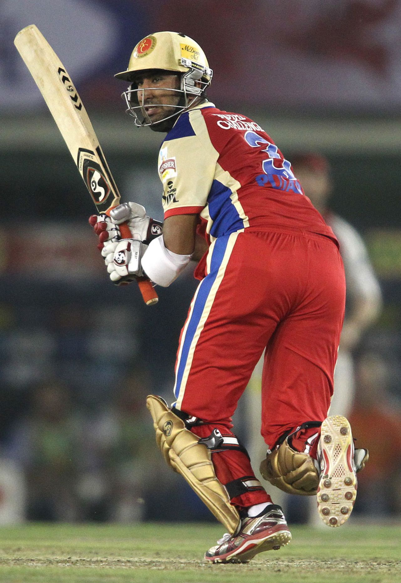 Cheteshwar Pujara scored his first Twenty20 half-century, Kings XI Punjab v Royal Challengers Bangalore, IPL, Mohali, May 6, 2013
