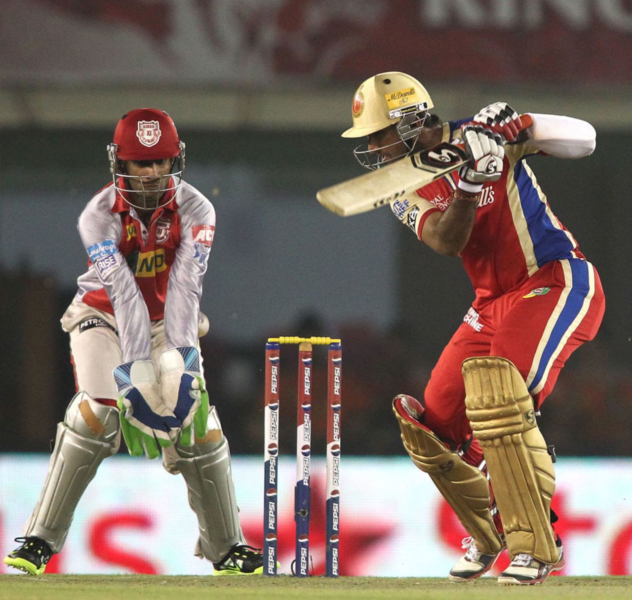 Cheteshwar Pujara played his first IPL match of the season, Kings XI Punjab v Royal Challengers Bangalore, IPL, Mohali, May 6, 2013 