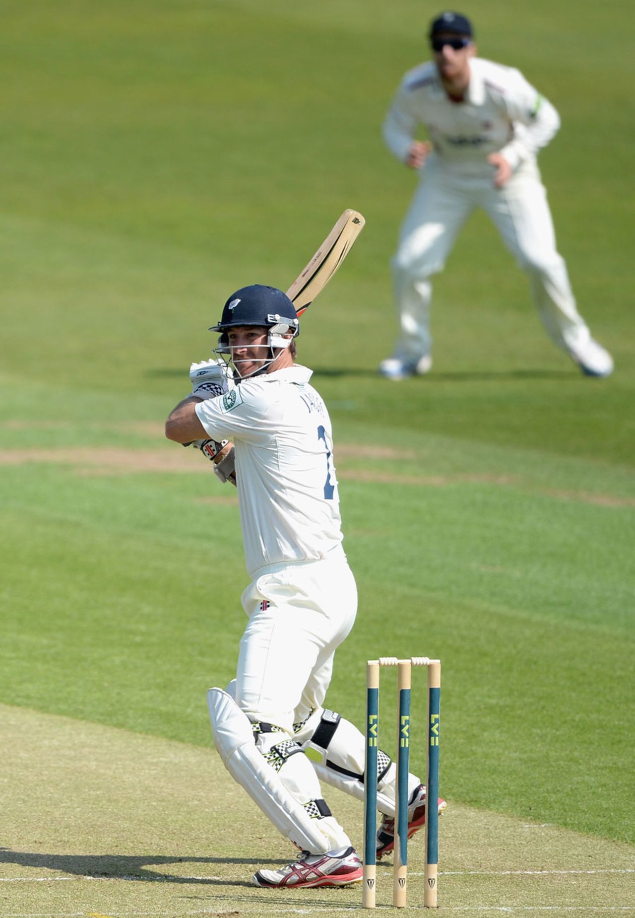 Phil Jaques made 49 before being dismissed, Yorkshire v Somerset, County Championship, Division One, Headingley, 1st day, May 7, 2013