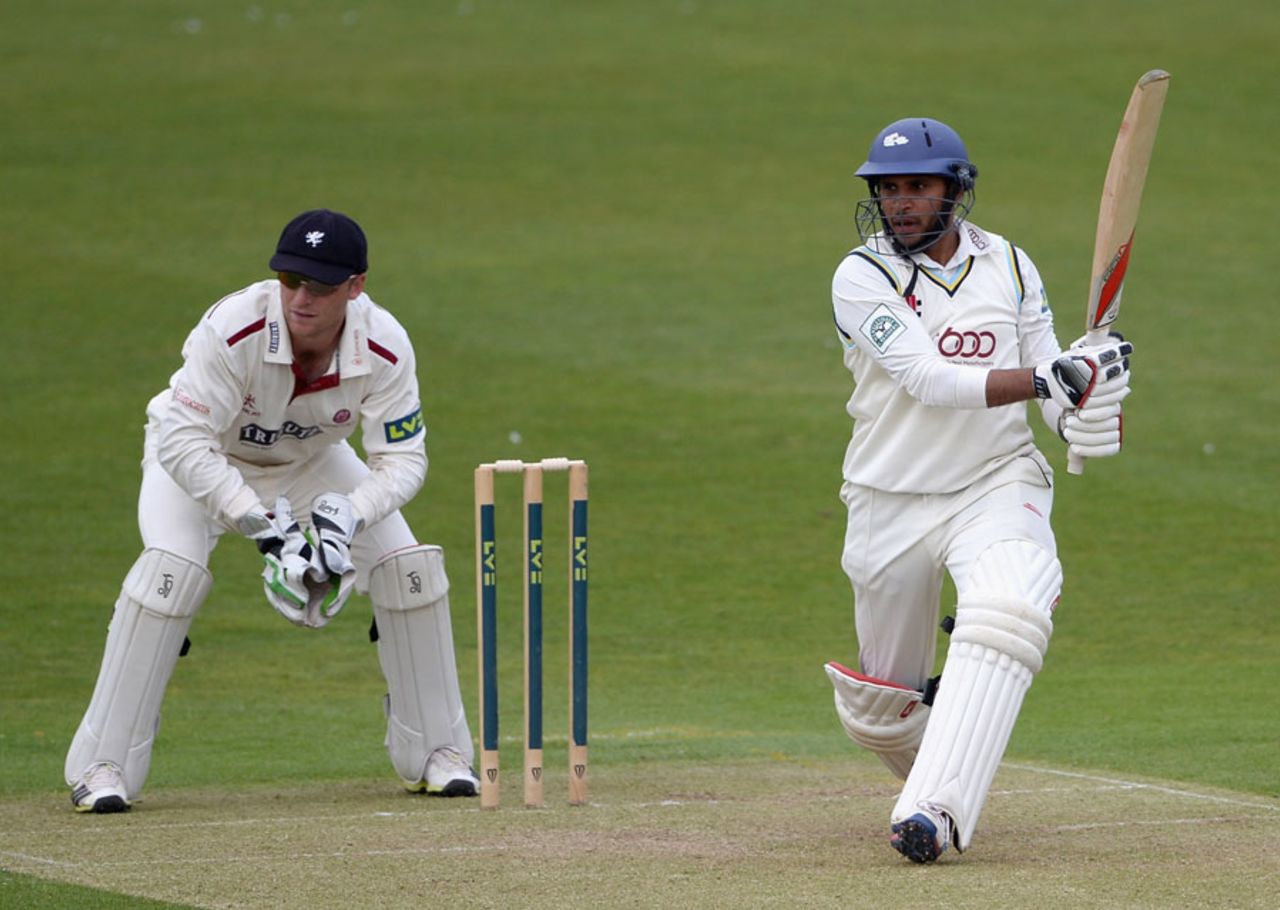 Adil Rashid reached his fifth first-class hundred, Yorkshire v Somerset, County Championship, Division One, Headingley, 1st day, May 7, 2013