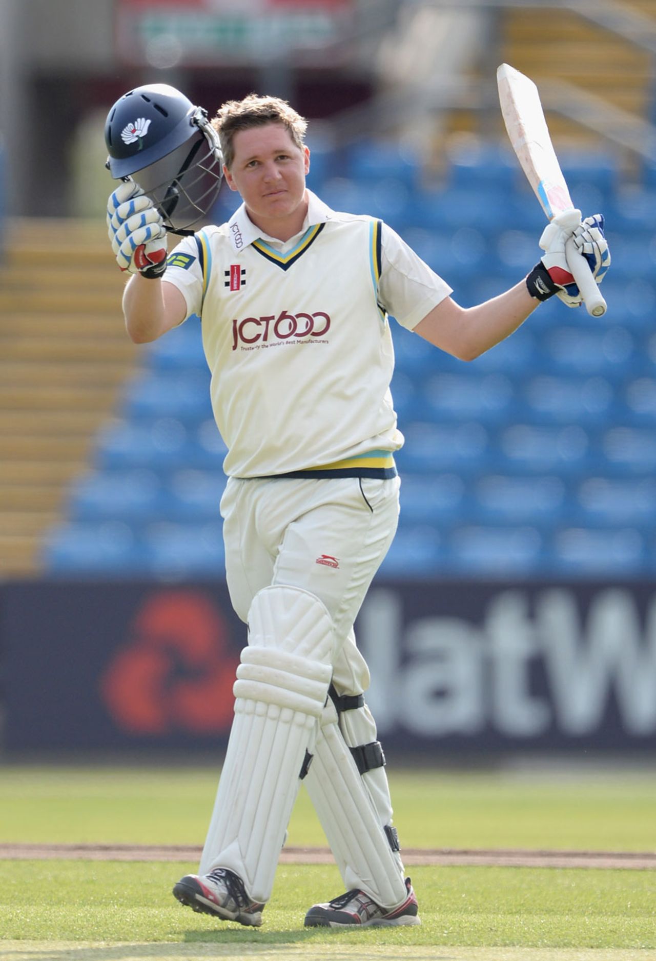 Gary Ballance's ton came in a partnership worth 207 with Adil Rashid, Yorkshire v Somerset, County Championship, Division One, Headingley, 1st day, May 7, 2013