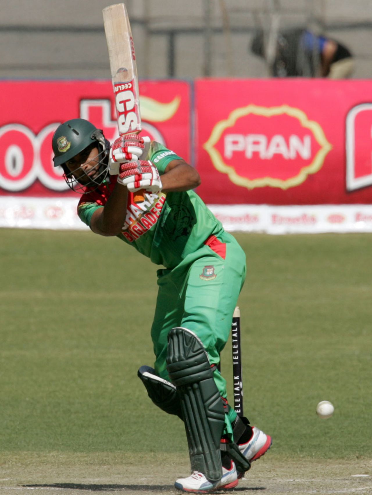 Mahmudullah plays to the leg side, Zimbabwe v Bangladesh, 3rd ODI, Bulawayo, May 8, 2013