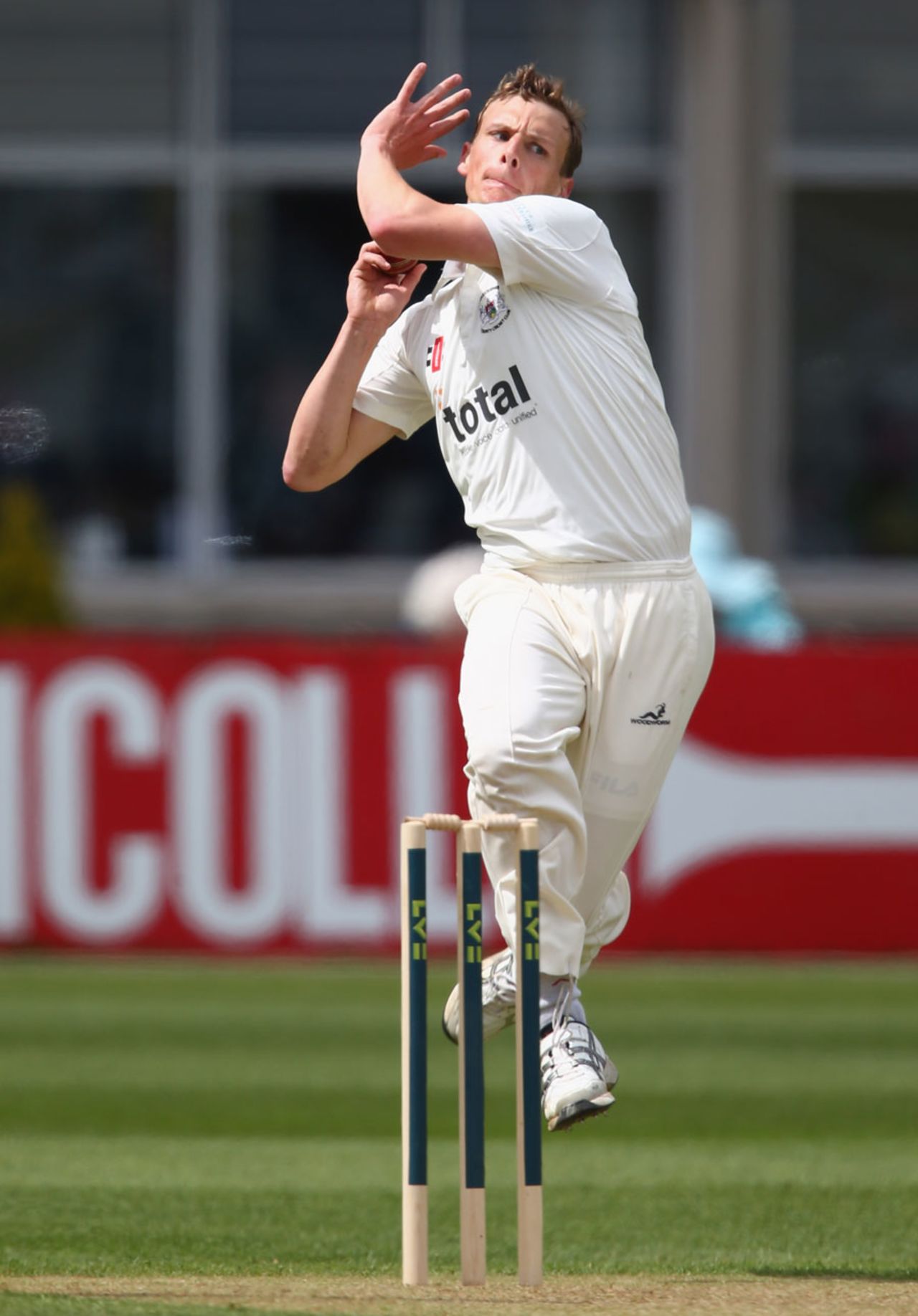 Will Gidman struck twice in his opening spell, Gloucestershire v Hampshire, County Championship, Division Two, Bristol, 1st day, May 8, 2013