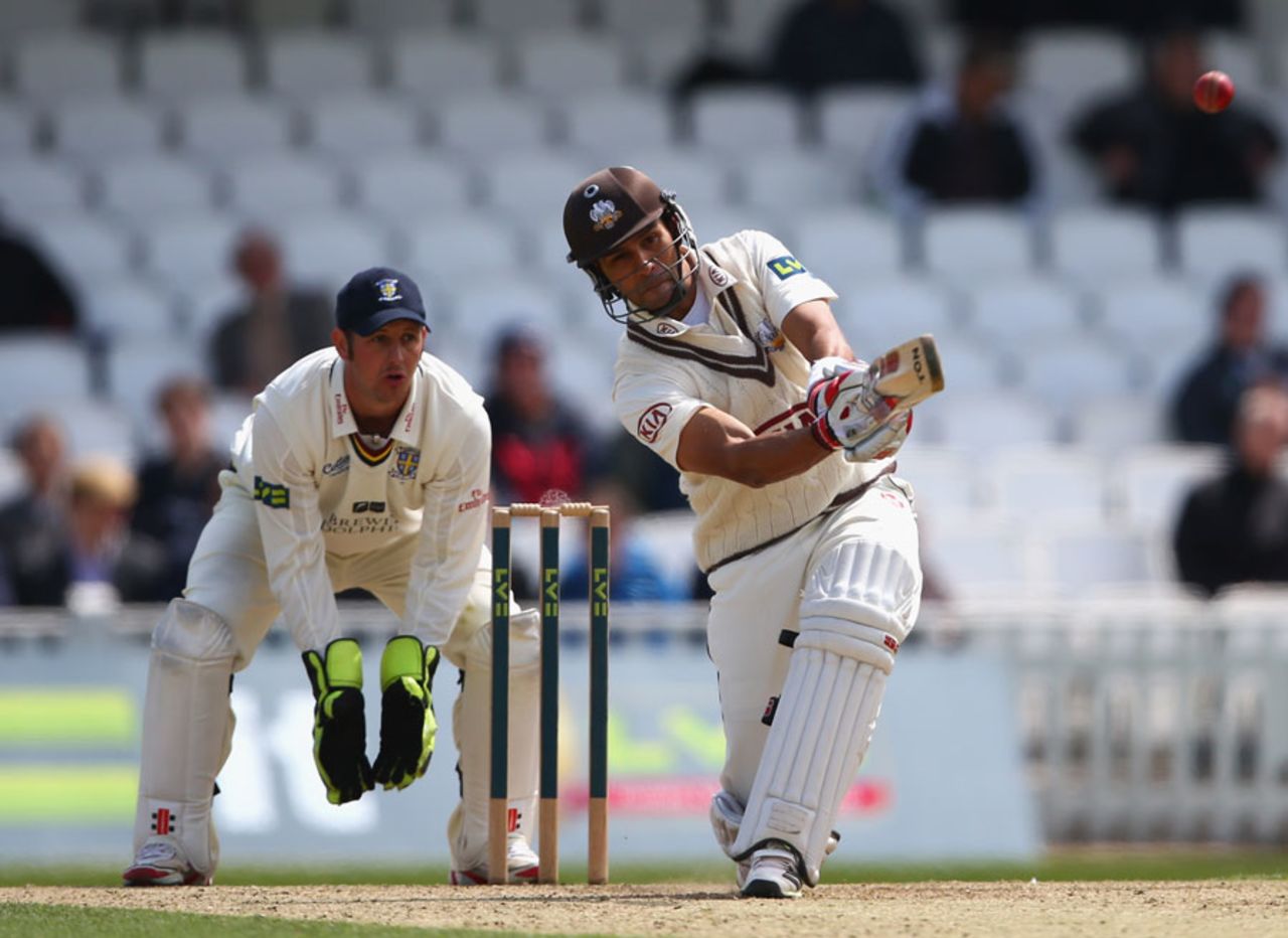 Vikram Solanki hit six fours in his 38, Surrey v Durham, County Championship, Division One, The Oval, 1st day, May 10, 2012