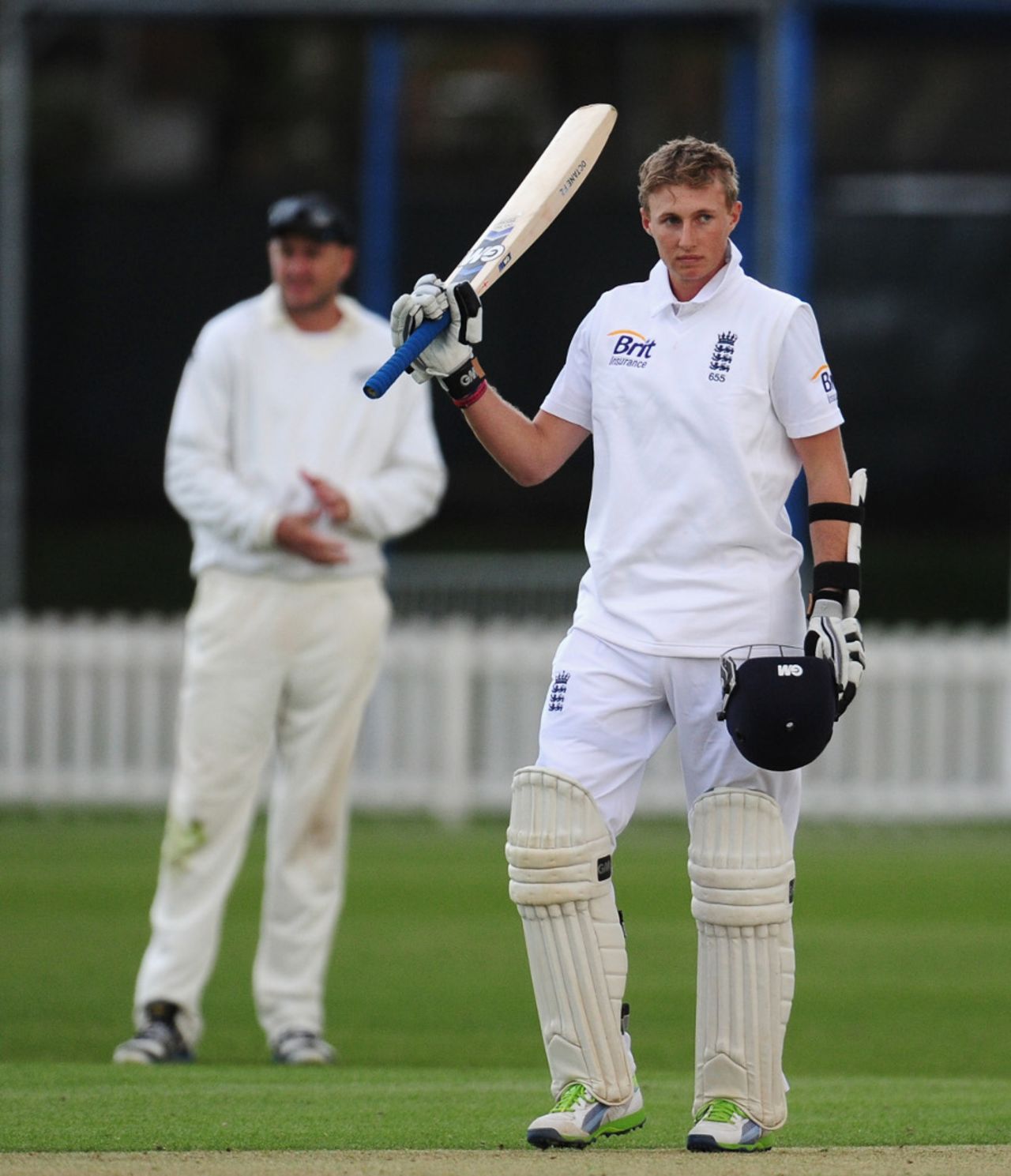 Joe Root reached his third hundred of the season late on the second day, England Lions v New Zealanders, Tour match, Grace Road, 2nd day, May 10, 2013