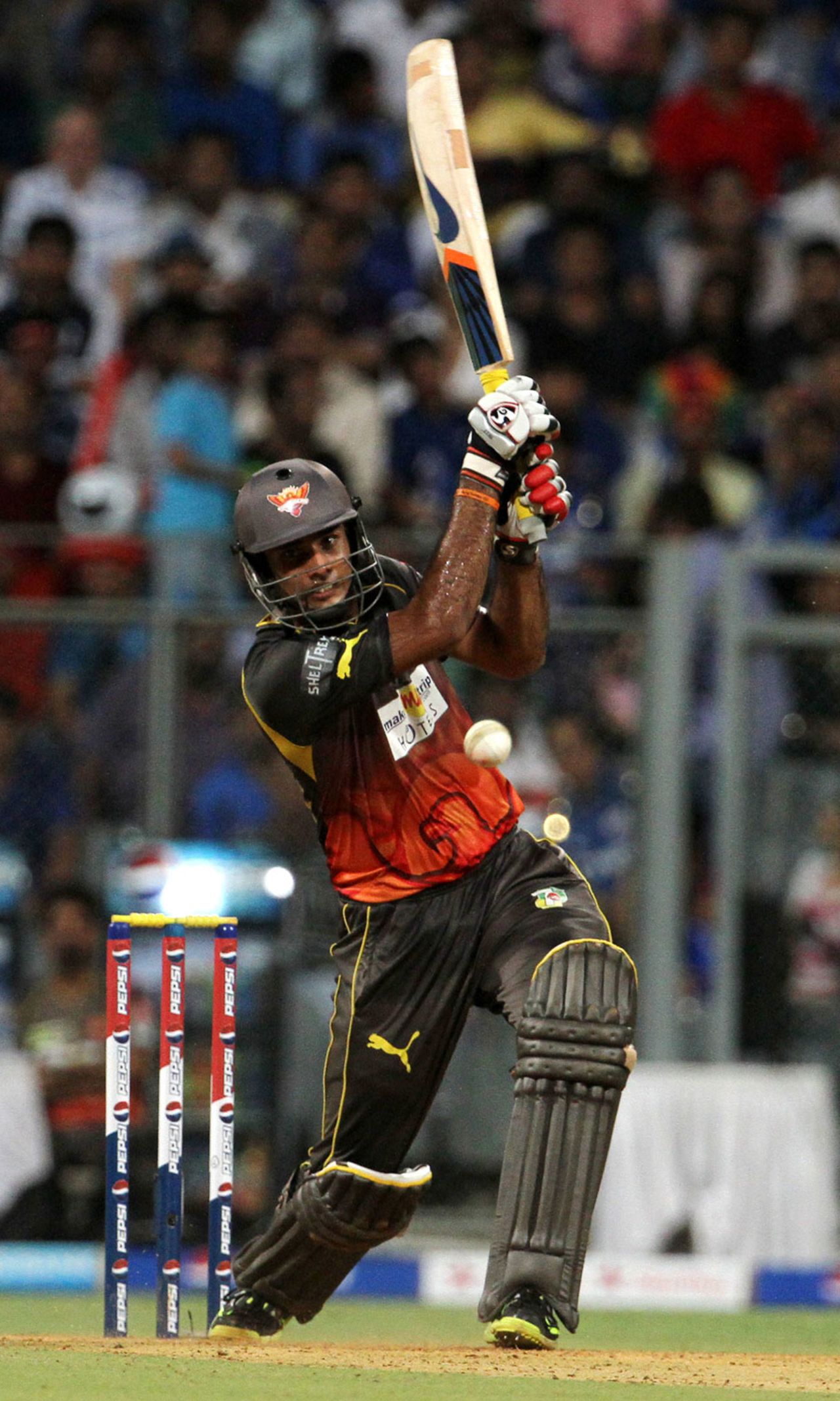 Hanuma Vihari plays a shot during his innings of 41, Mumbai Indians v Sunrisers Hyderabad, IPL 2013, Mumbai, May 13, 2013